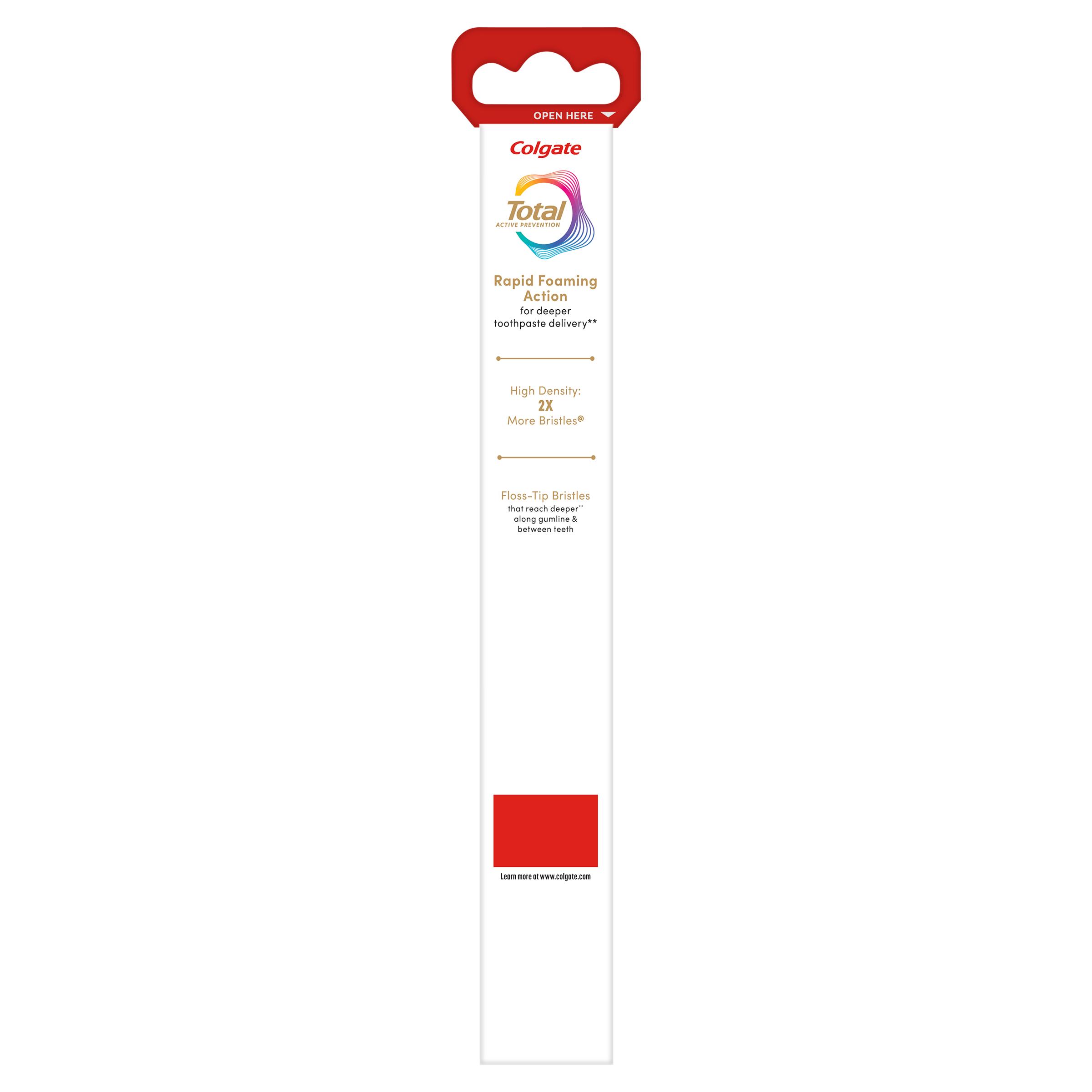 Colgate Total Foaming Clean Medium Manual Toothbrush thumbnail 2