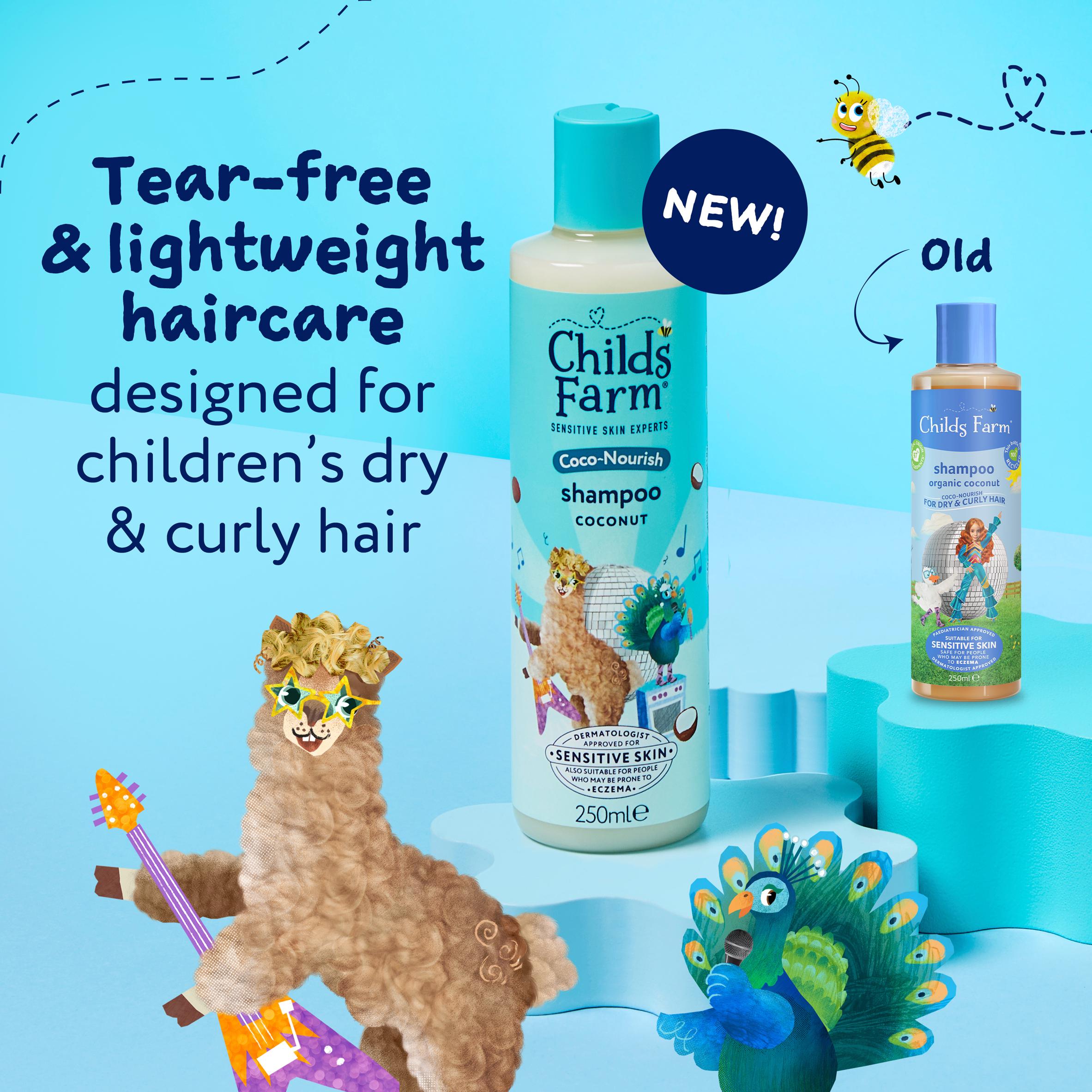 Childs Farm Coco Nourish Coconut Shampoo Dry Curly Hair Kids Tear Free Formula 250ml thumbnail 2