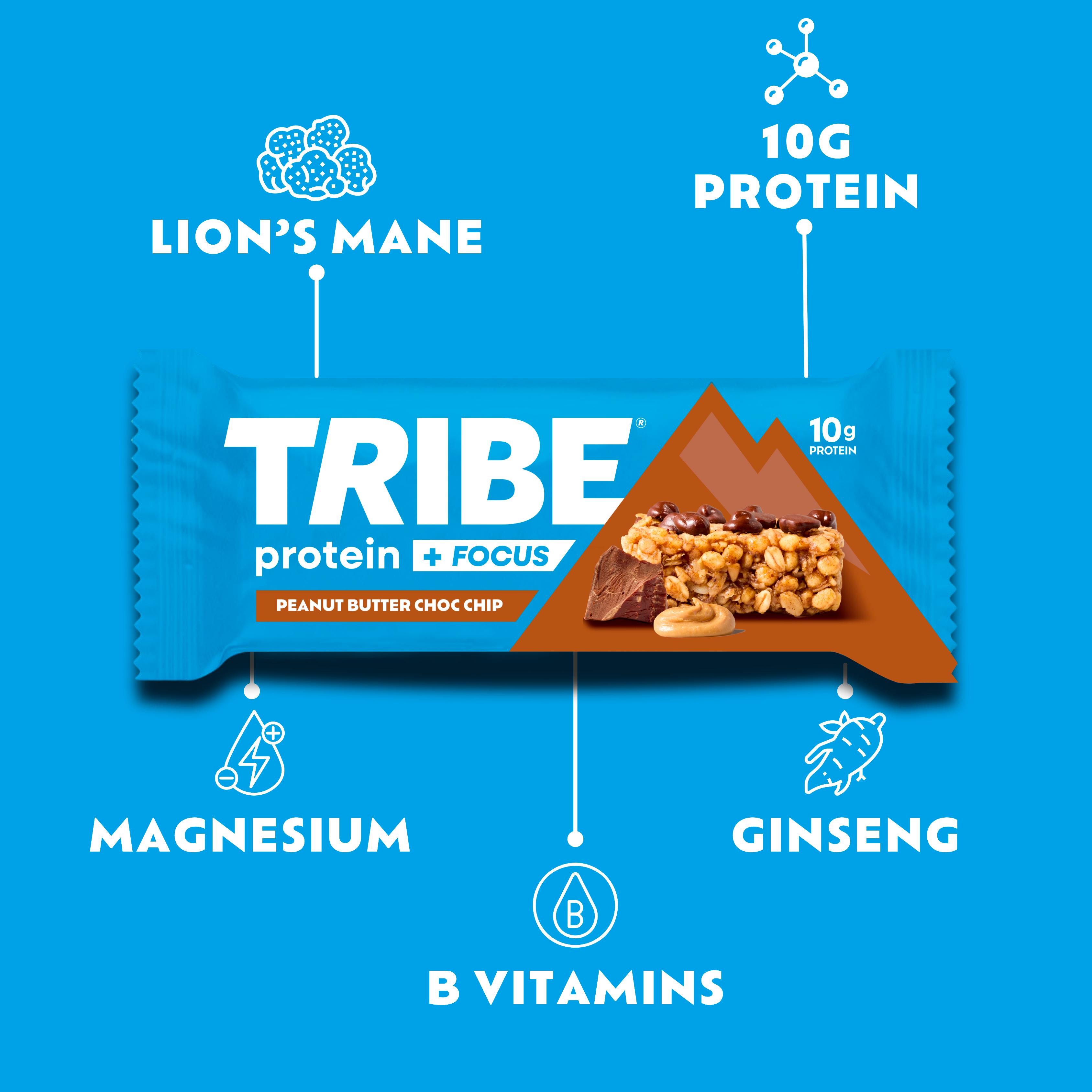 Tribe Protein & Focus Peanut Butter Choc Chip 60g thumbnail 4