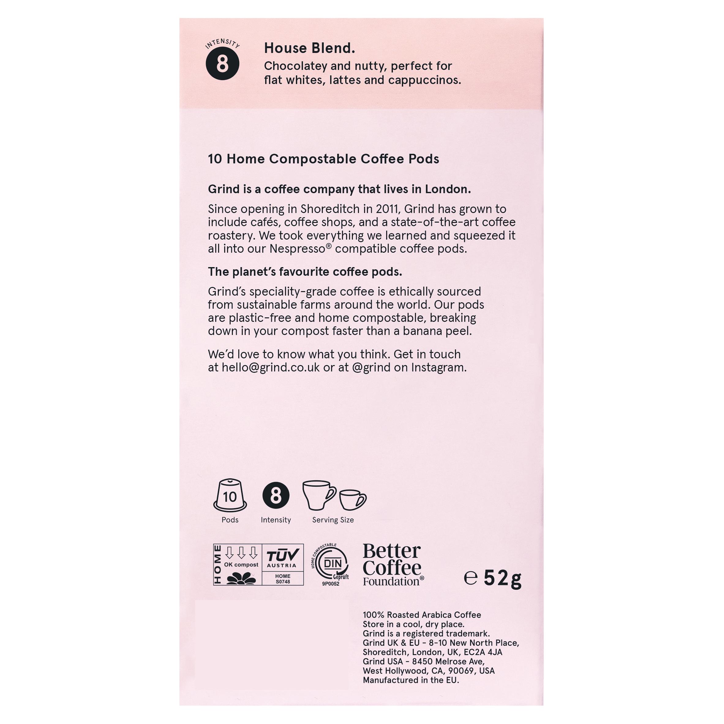 Grind House Blend Coffee Pods x10 52g thumbnail 3