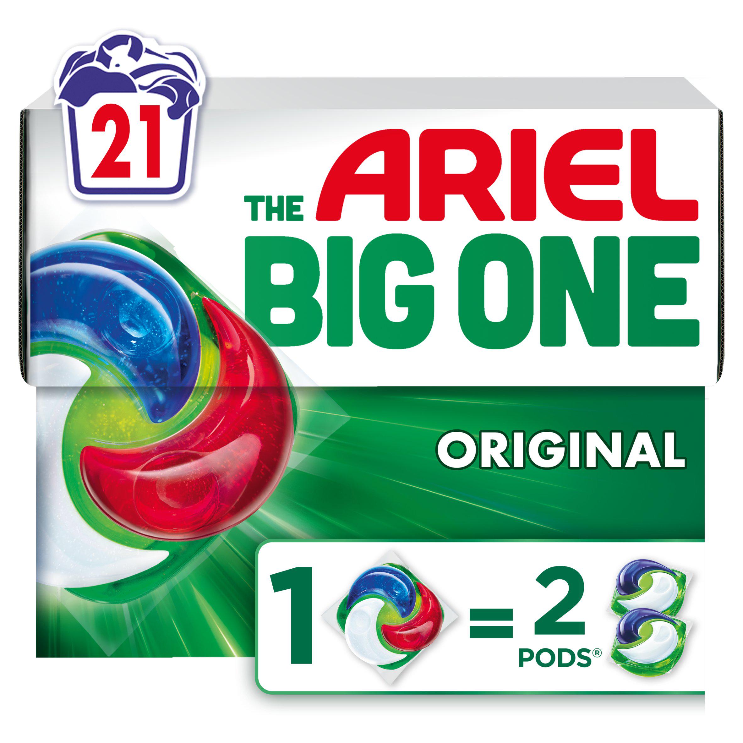 Ariel The Big One Original Washing Liquid Pods 21 washes