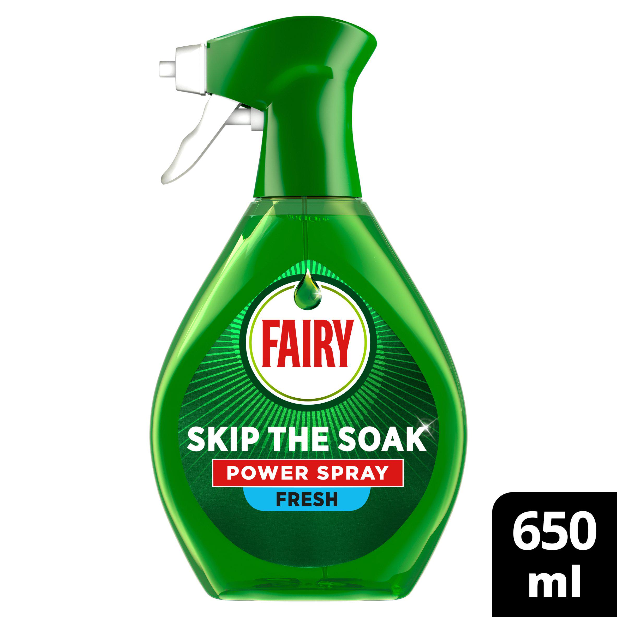 Fairy Skip The Soak Power Spray Fresh Dish & Kitchen Spray Pre Treatment 650ml