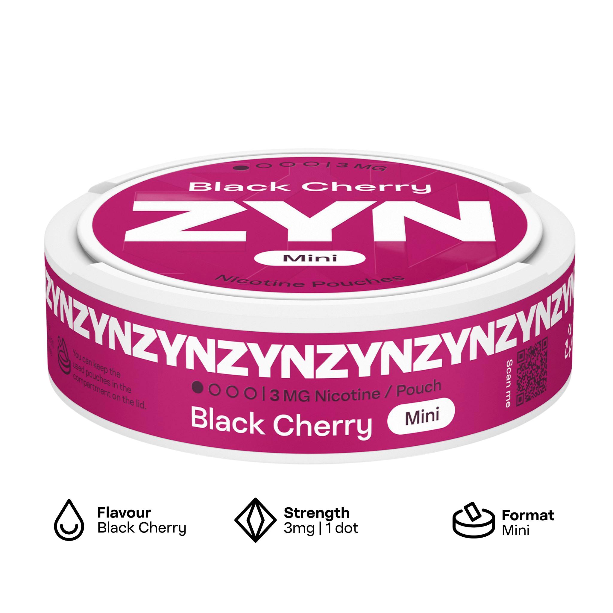 ZYN Nicotine Pouch Black Cherry Mini 3mg thumbnail 2