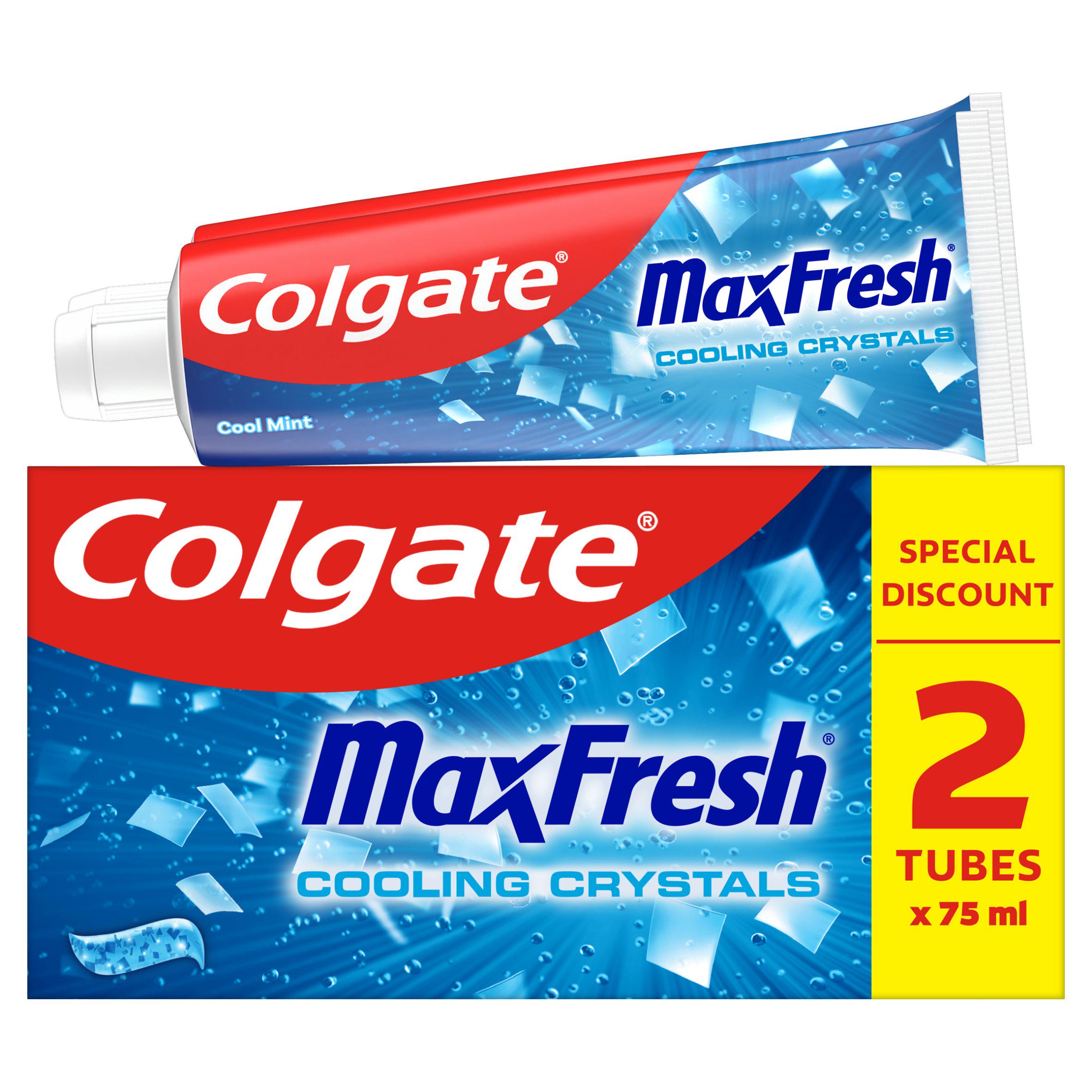 Colgate Max Fresh Toothpaste with Cooling Crystals 2 x 75ml