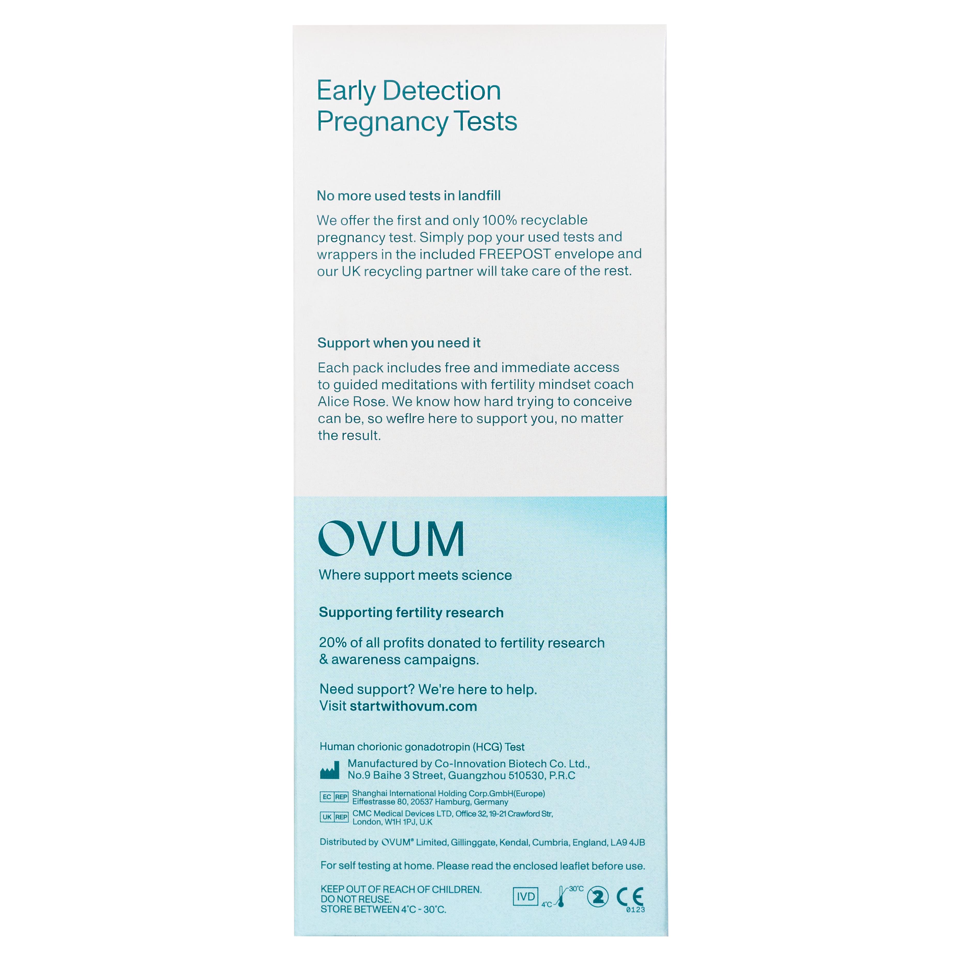 Ovum Early Detection Pregnancy Tests x2 thumbnail 2
