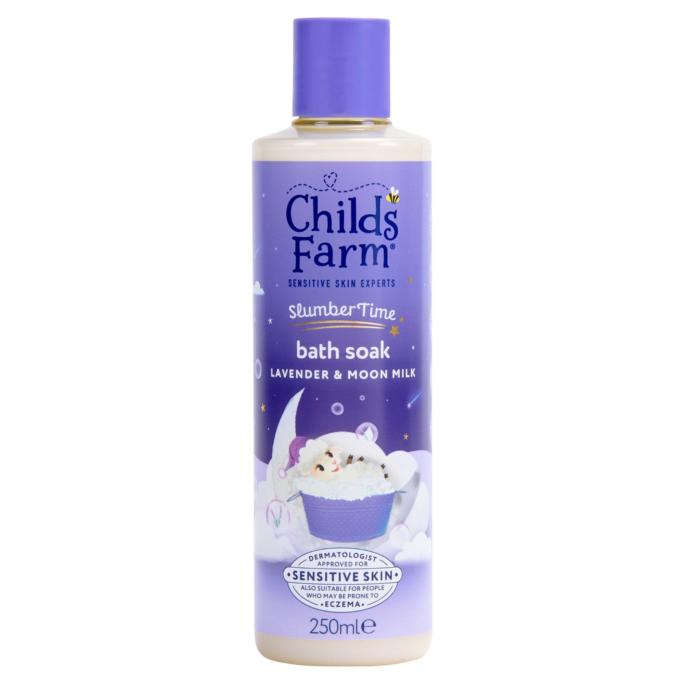 Childs Farm Slumber Time Sleep Bath Soak Lavender & Moon Milk Gentle Bubble Bath for Babies Kids & Sensitive Skin 250ml