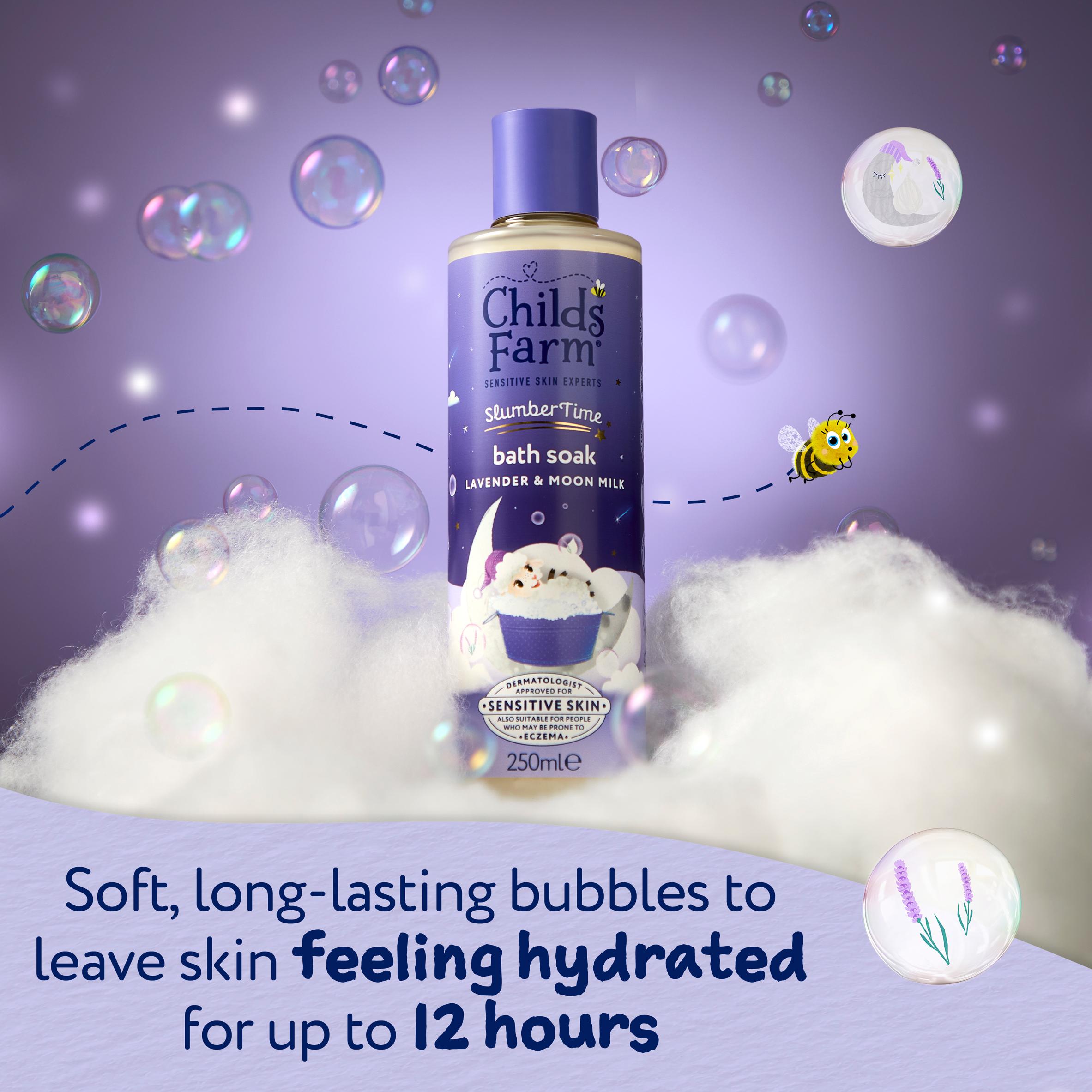 Childs Farm Slumber Time Sleep Bath Soak Lavender & Moon Milk Gentle Bubble Bath for Babies Kids & Sensitive Skin 250ml thumbnail 5