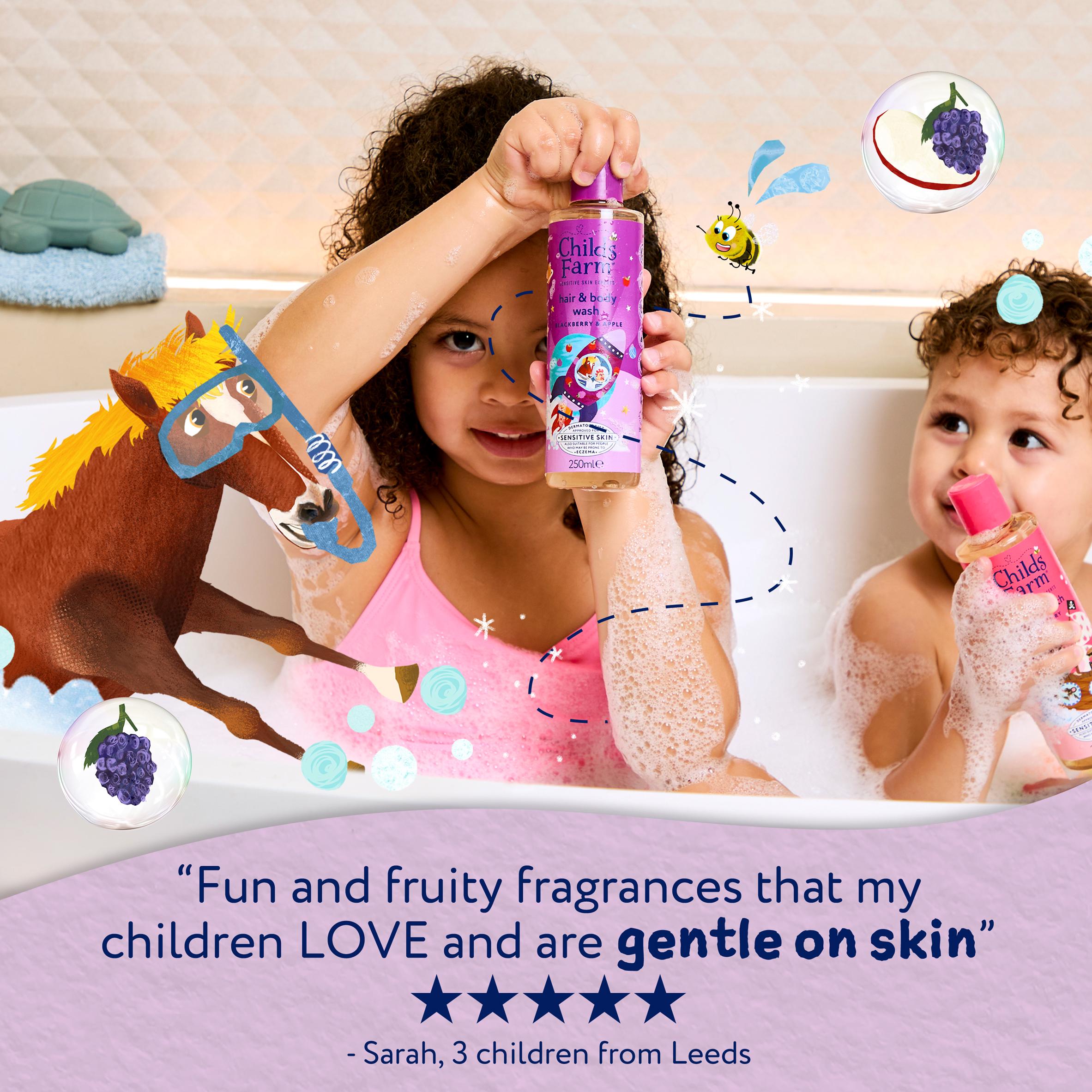 Childs Farm Blackberry & Apple Hair & Body Wash Gentle Tear Free Formula for Kids Babies & Sensitive Skin 250ml thumbnail 3