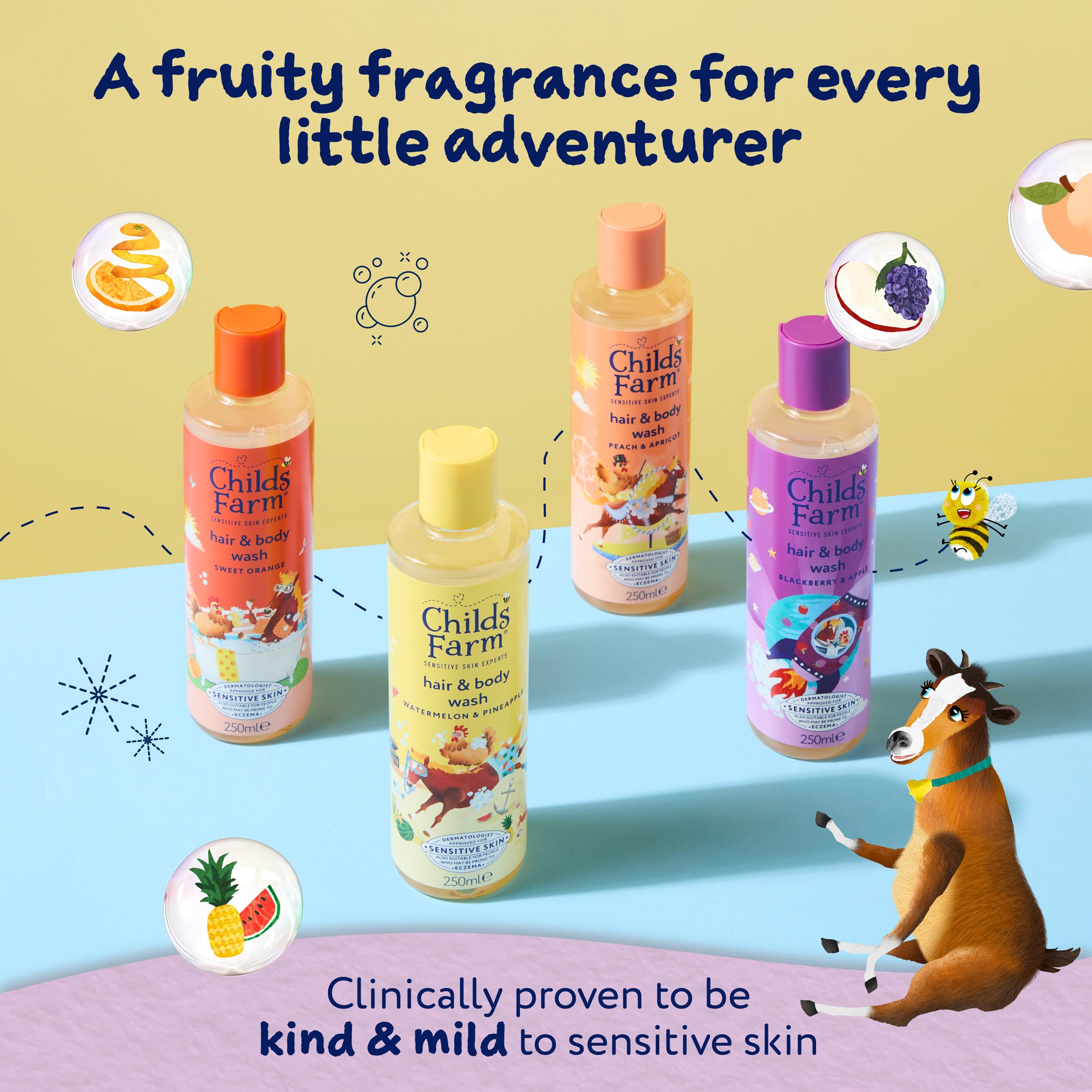Childs Farm Blackberry & Apple Hair & Body Wash Gentle Tear Free Formula for Kids Babies & Sensitive Skin 250ml thumbnail 6