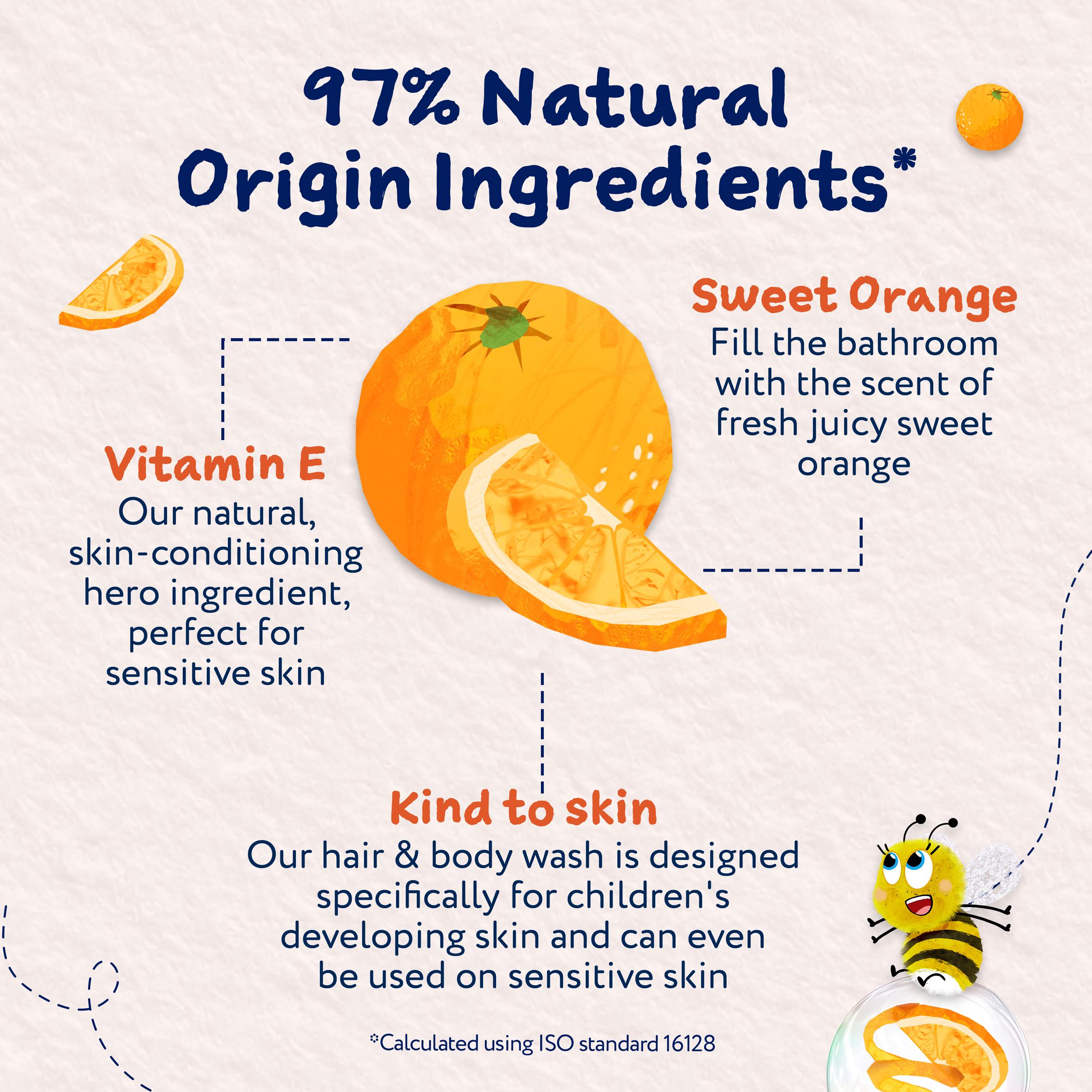 Childs Farm Sweet Orange Hair & Body Wash Gentle Tear Free Formula for Kids Babies & Sensitive Skin 250ml thumbnail 4