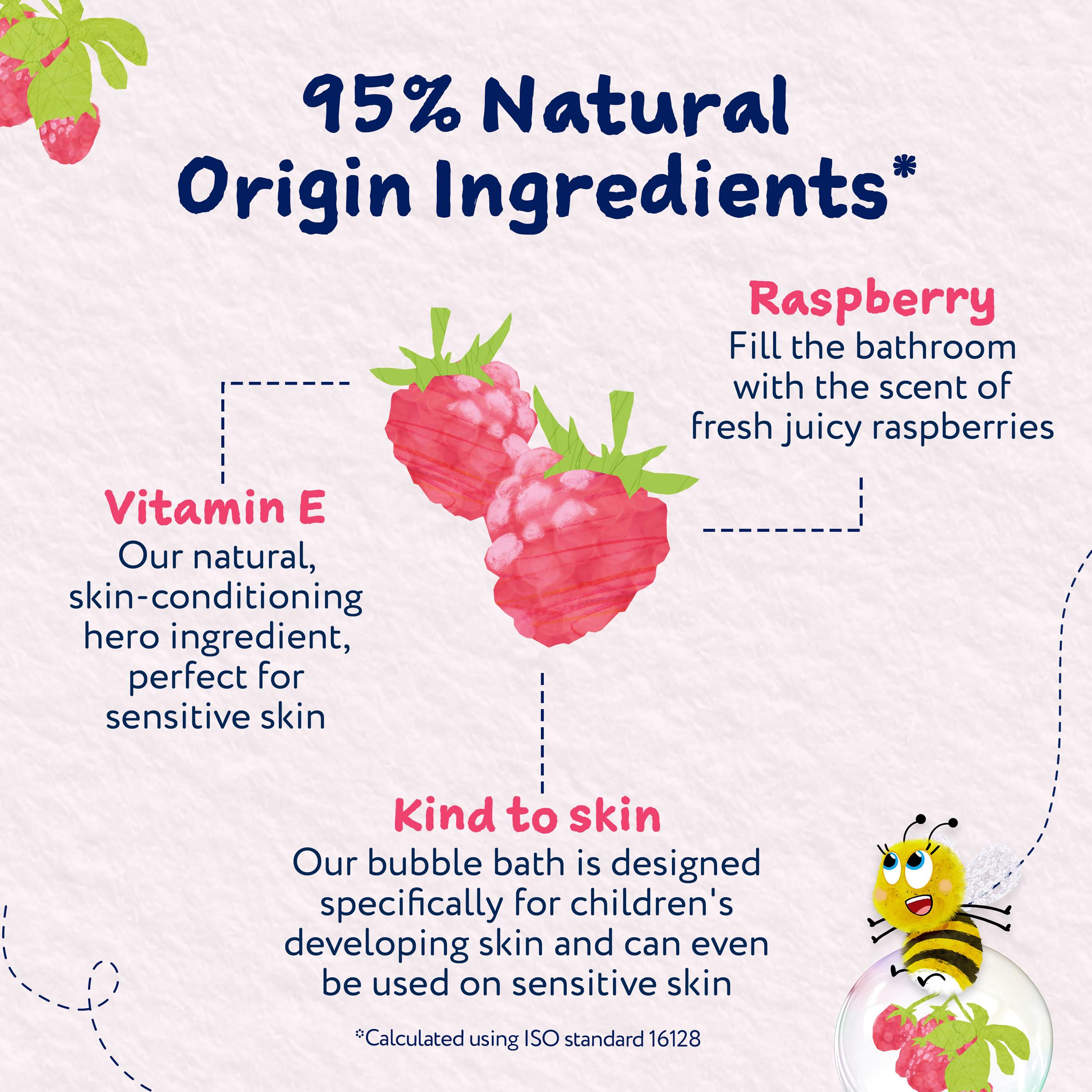 Childs Farm Raspberry Bubble Bath Gentle Formula for Kids Babies & Sensitive Skin 250ml thumbnail 4