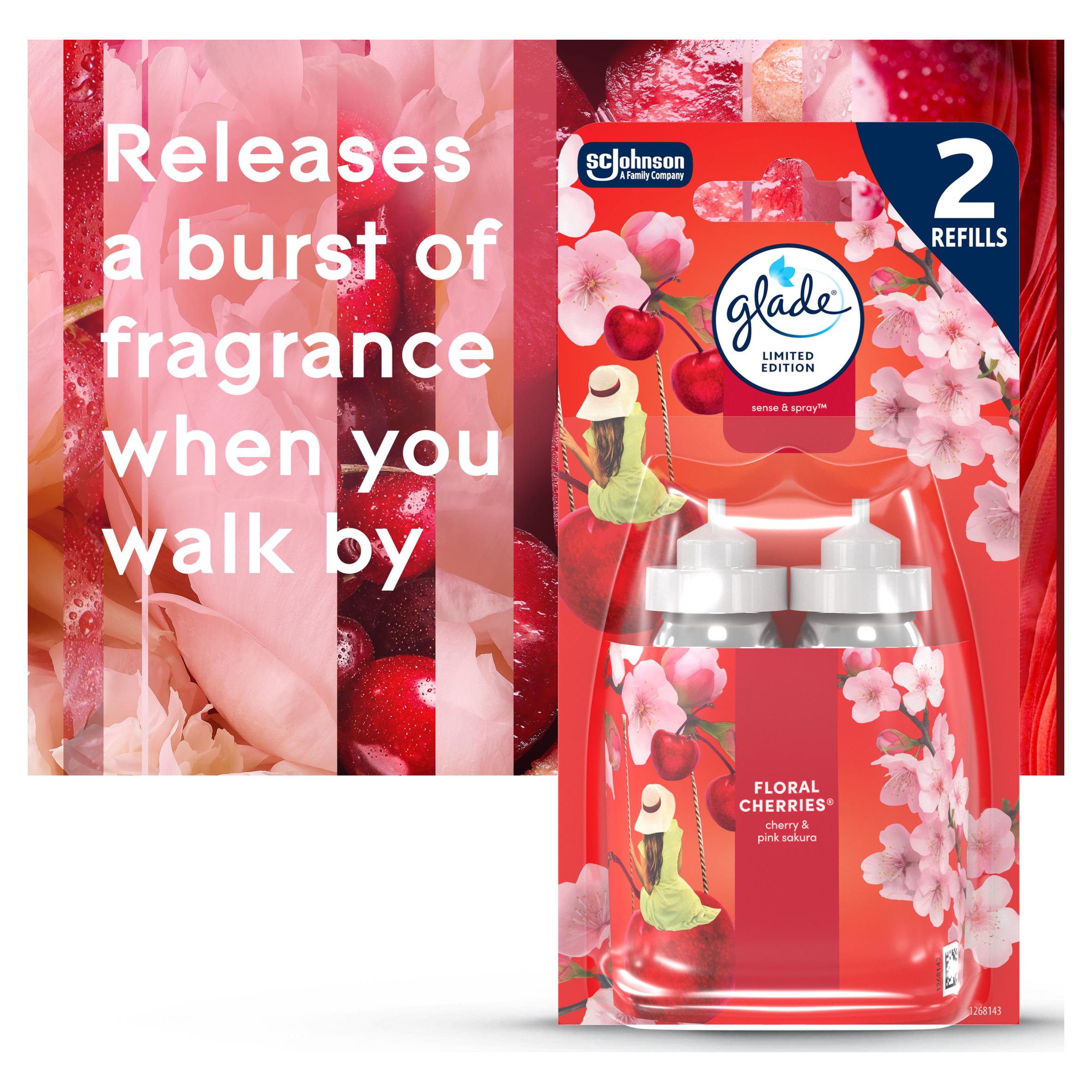 Glade Sense & Spray Air Freshener Twin Refill Floral Cherries 2 x 18ml thumbnail 3