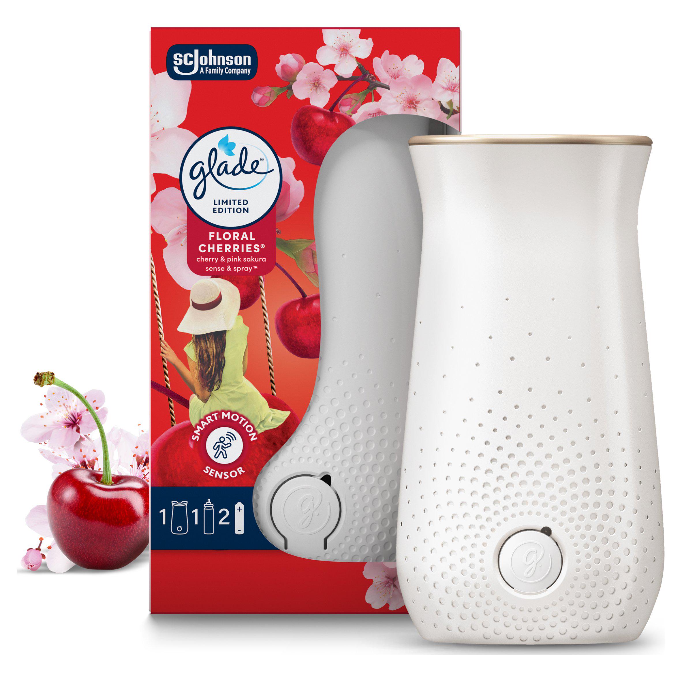 Glade Sense & Spray Holder & Refill, Floral Cherries