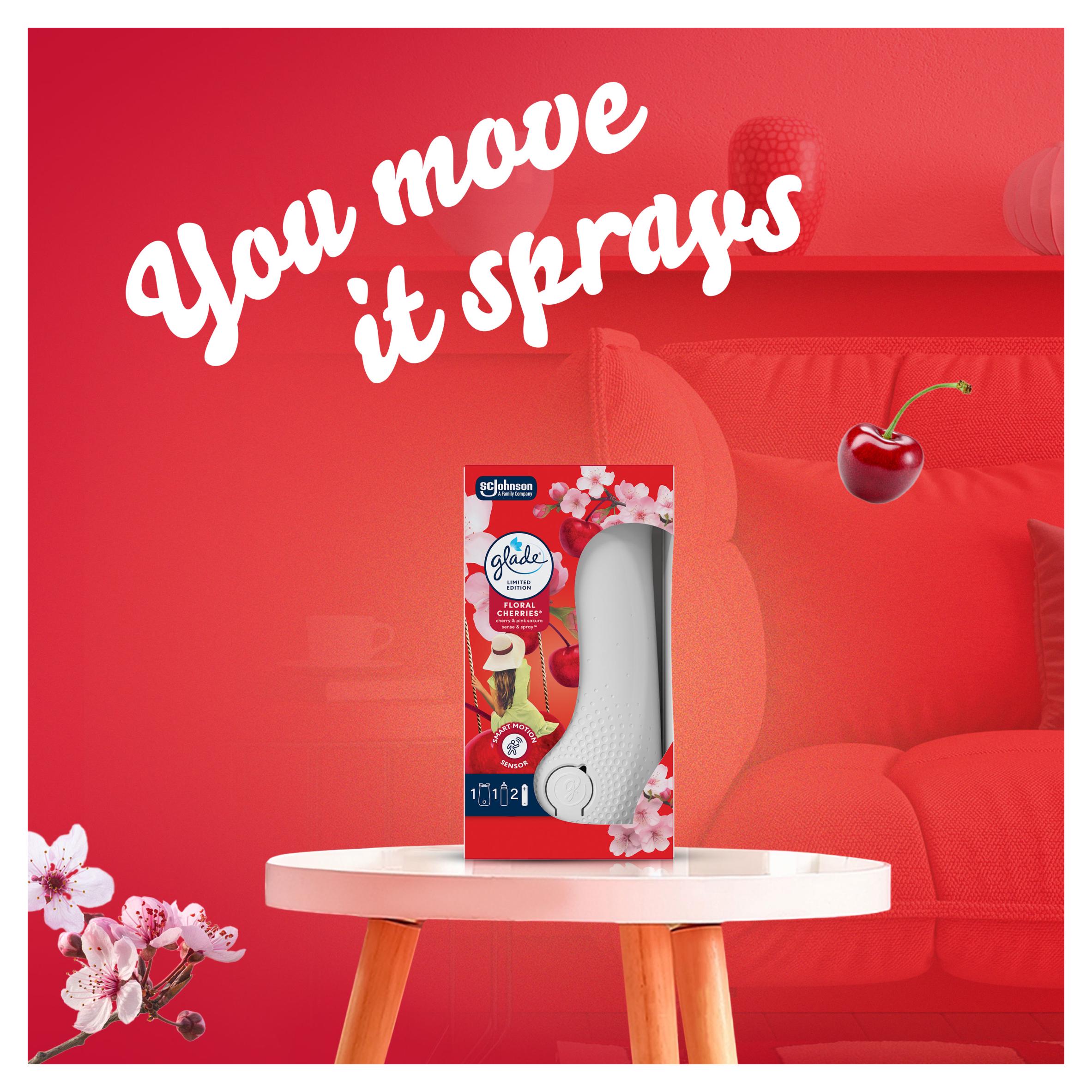 Glade Sense & Spray Air Freshener Holder & Refill Floral Cherries 18ml thumbnail 5