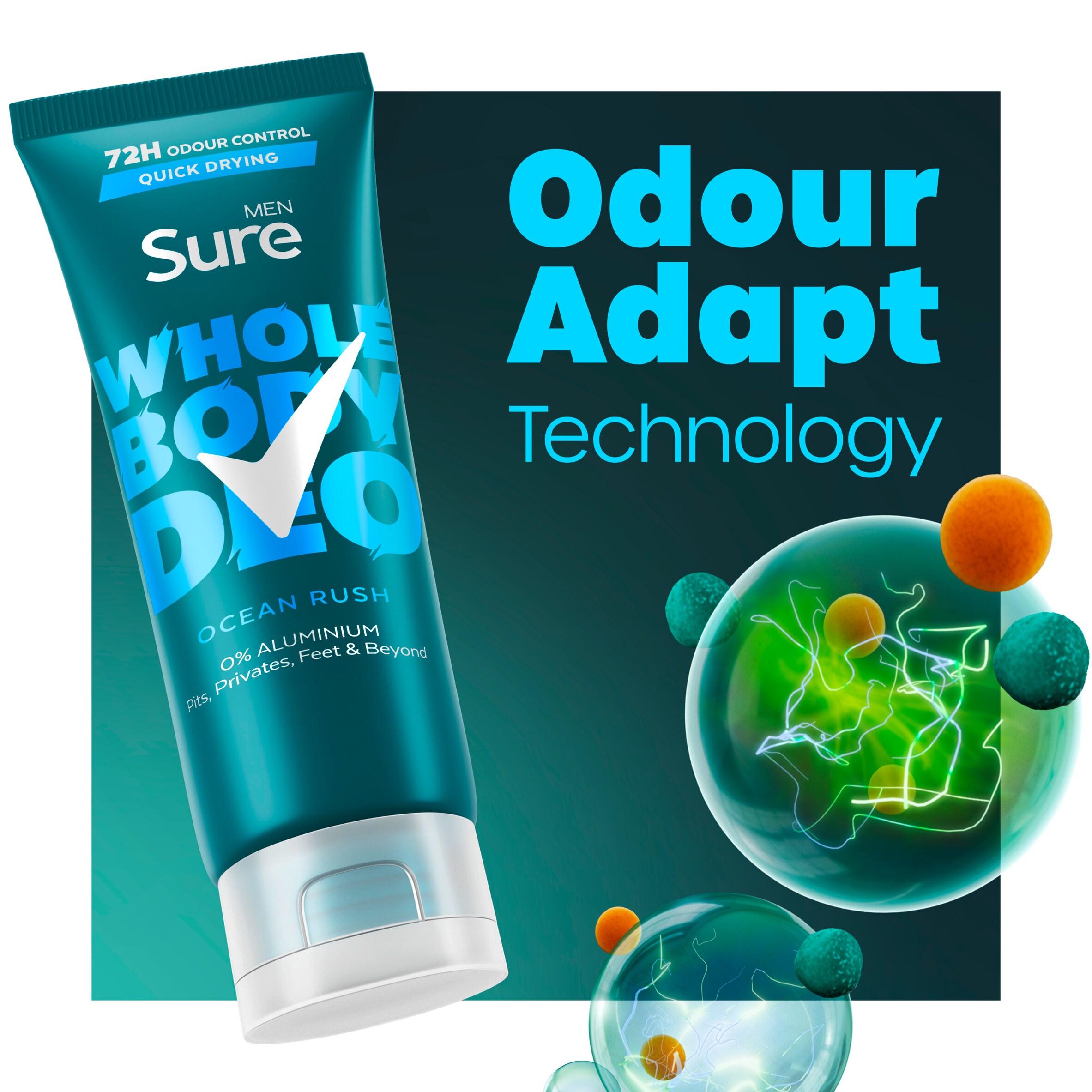 Sure Men Ocean Rush Whole Body Deodorant Cream 72h Odour Control 75ml thumbnail 3