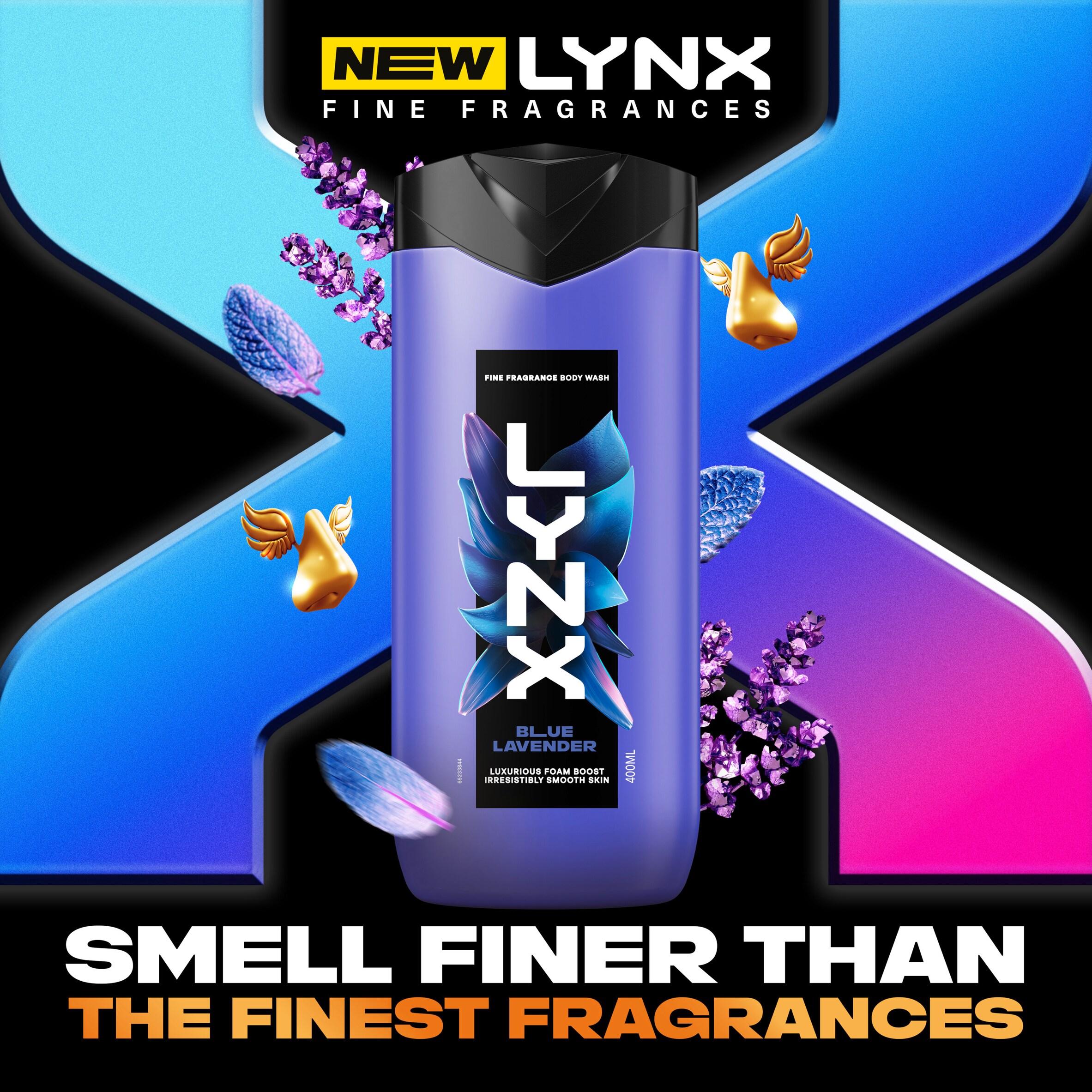 Lynx Blue Lavendar Fine Fragrance Shower Gel Body Wash for Men 400ml thumbnail 2