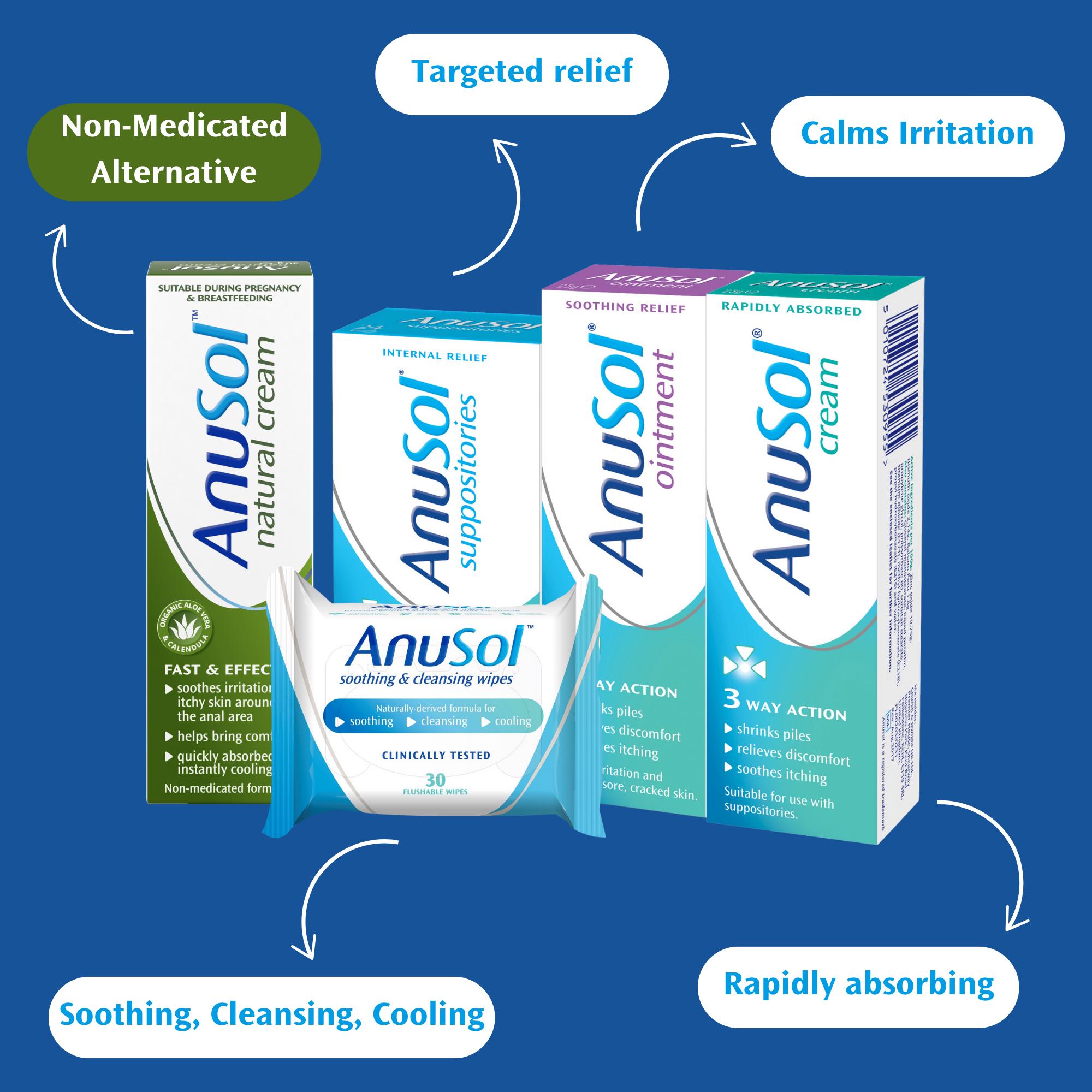 Anusol Ointment for Hemorrhoids & Piles Treatment 25g thumbnail 3