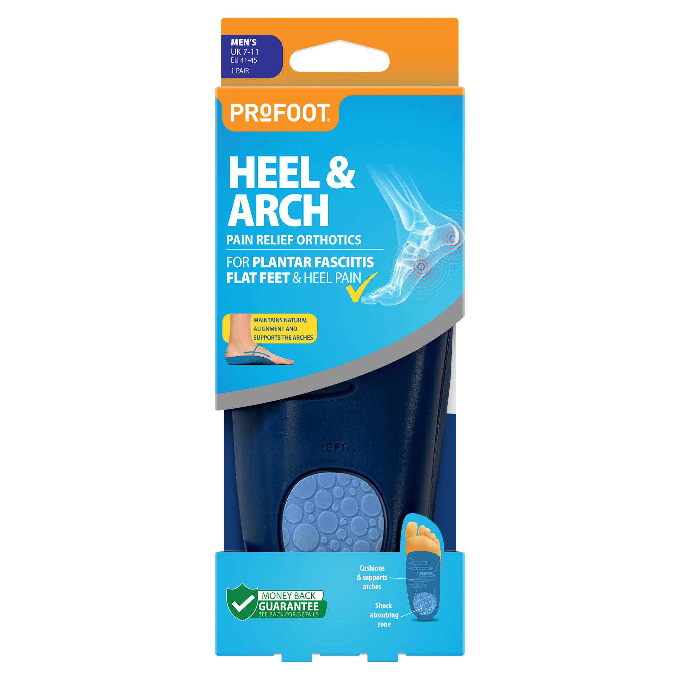 Profoot Heel & Arch Pain Relief Orthotics Mens