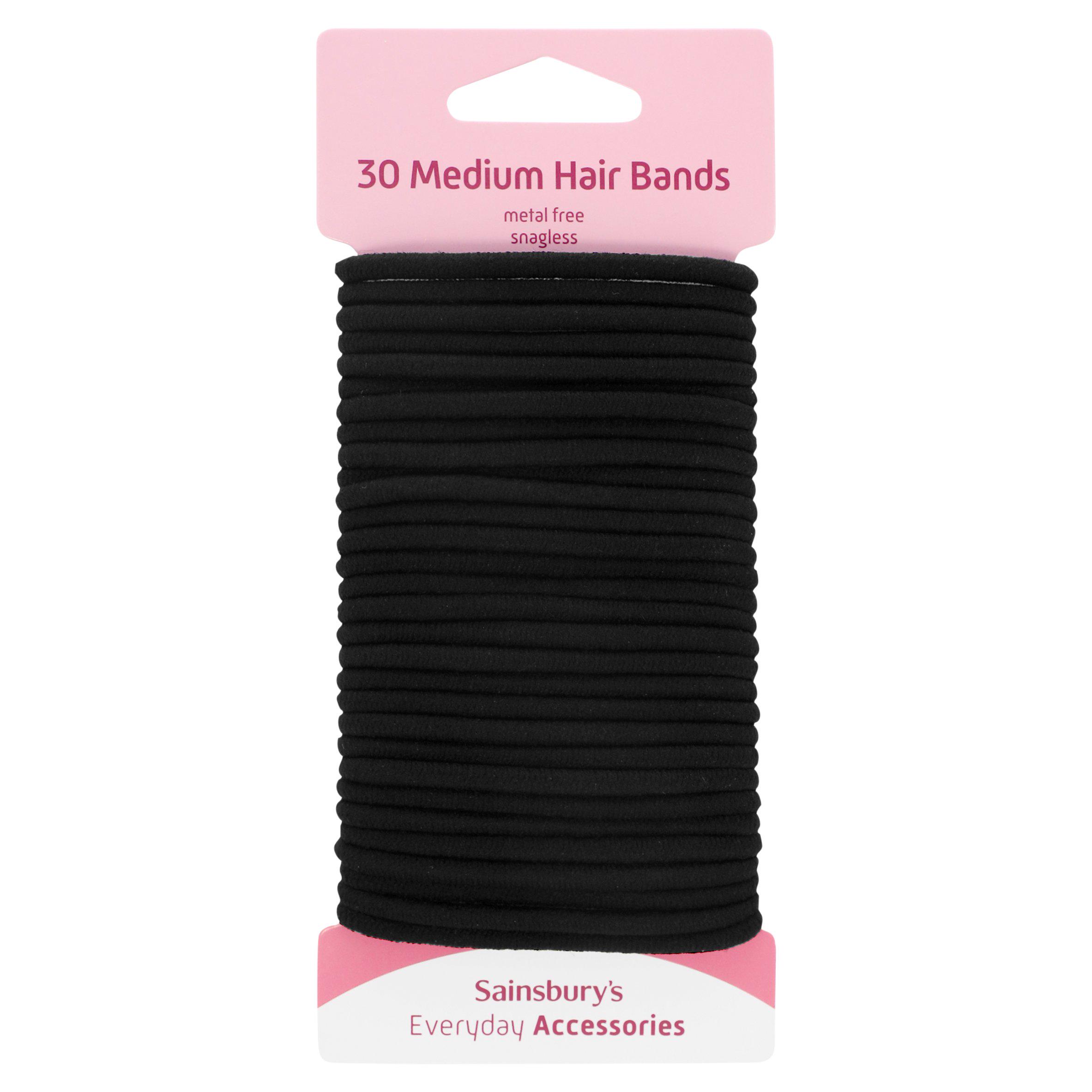 Sainsbury's Hair Bands Black x30