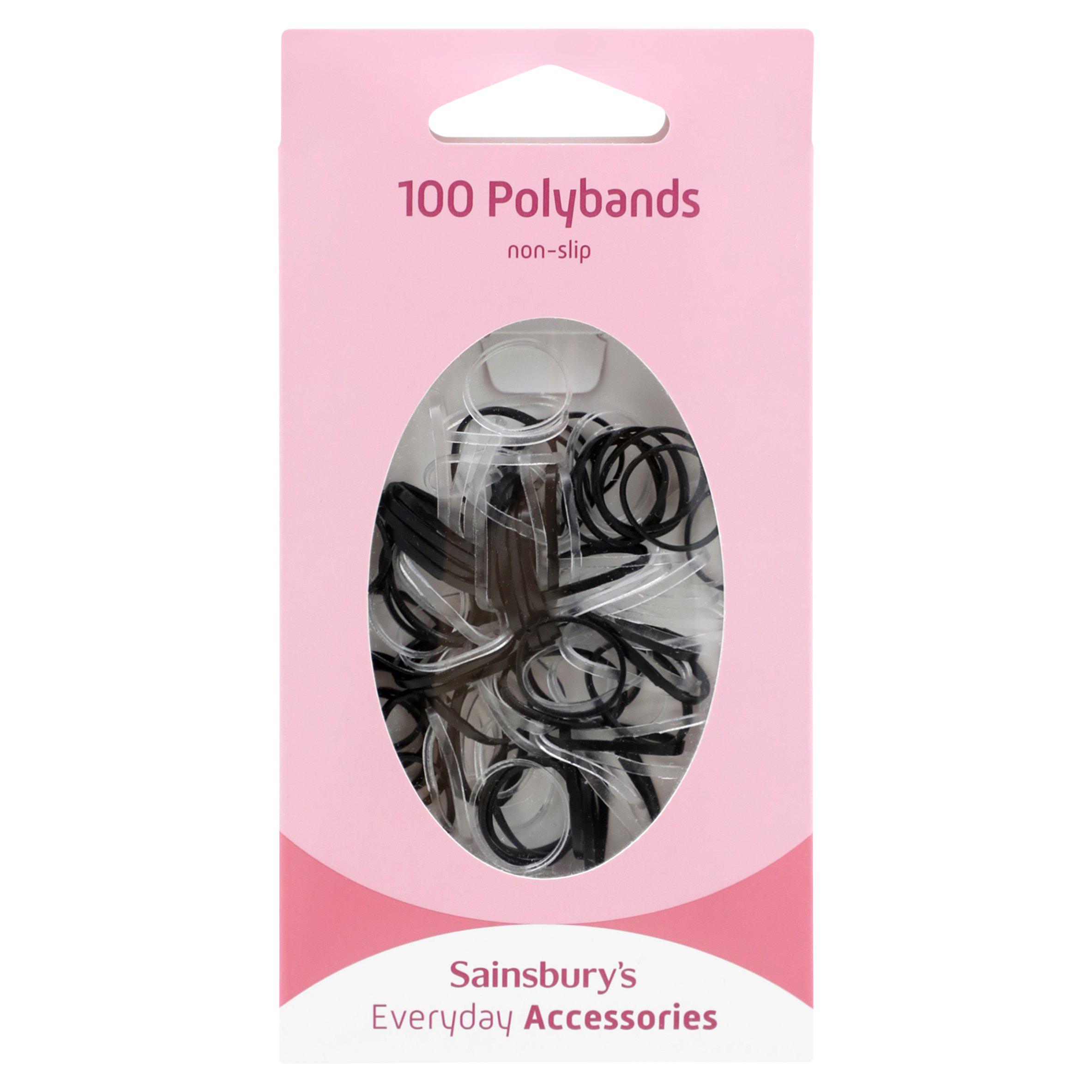 Sainsbury's Polybands Black or Clear x100