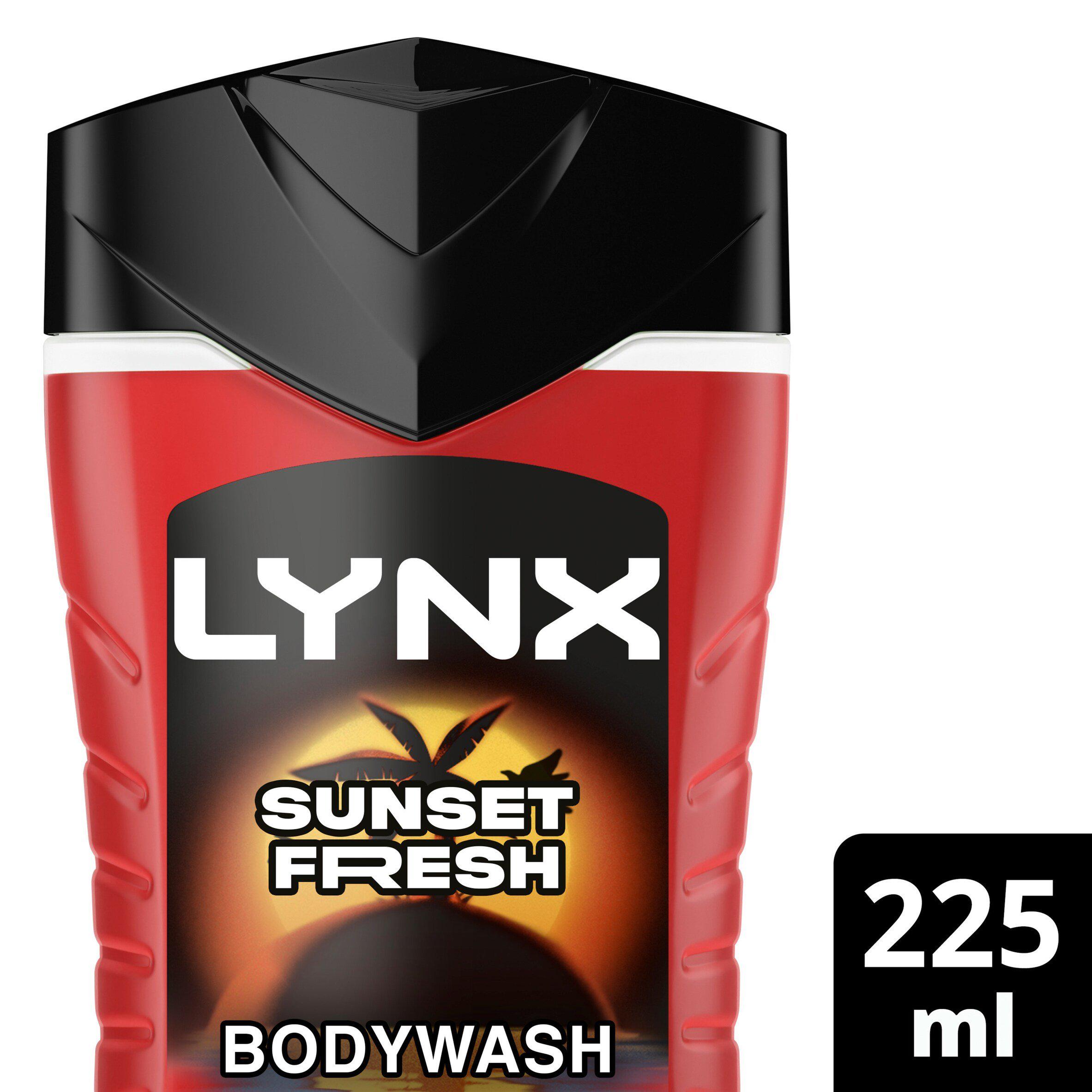 Lynx Sunset Fresh Shower Gel Body Wash for Men 225ml