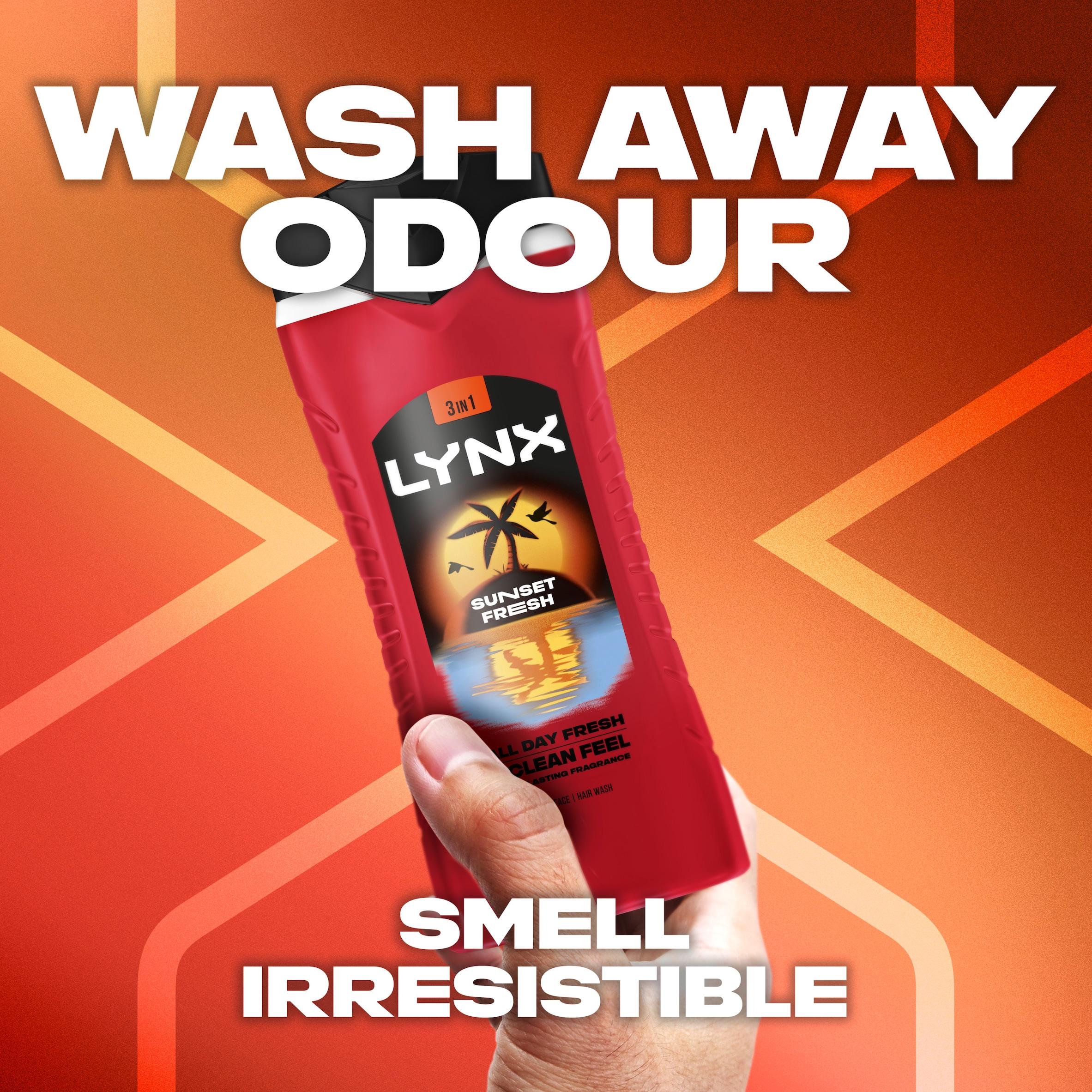 Lynx Sunset Fresh Shower Gel Body Wash for Men 225ml thumbnail 3