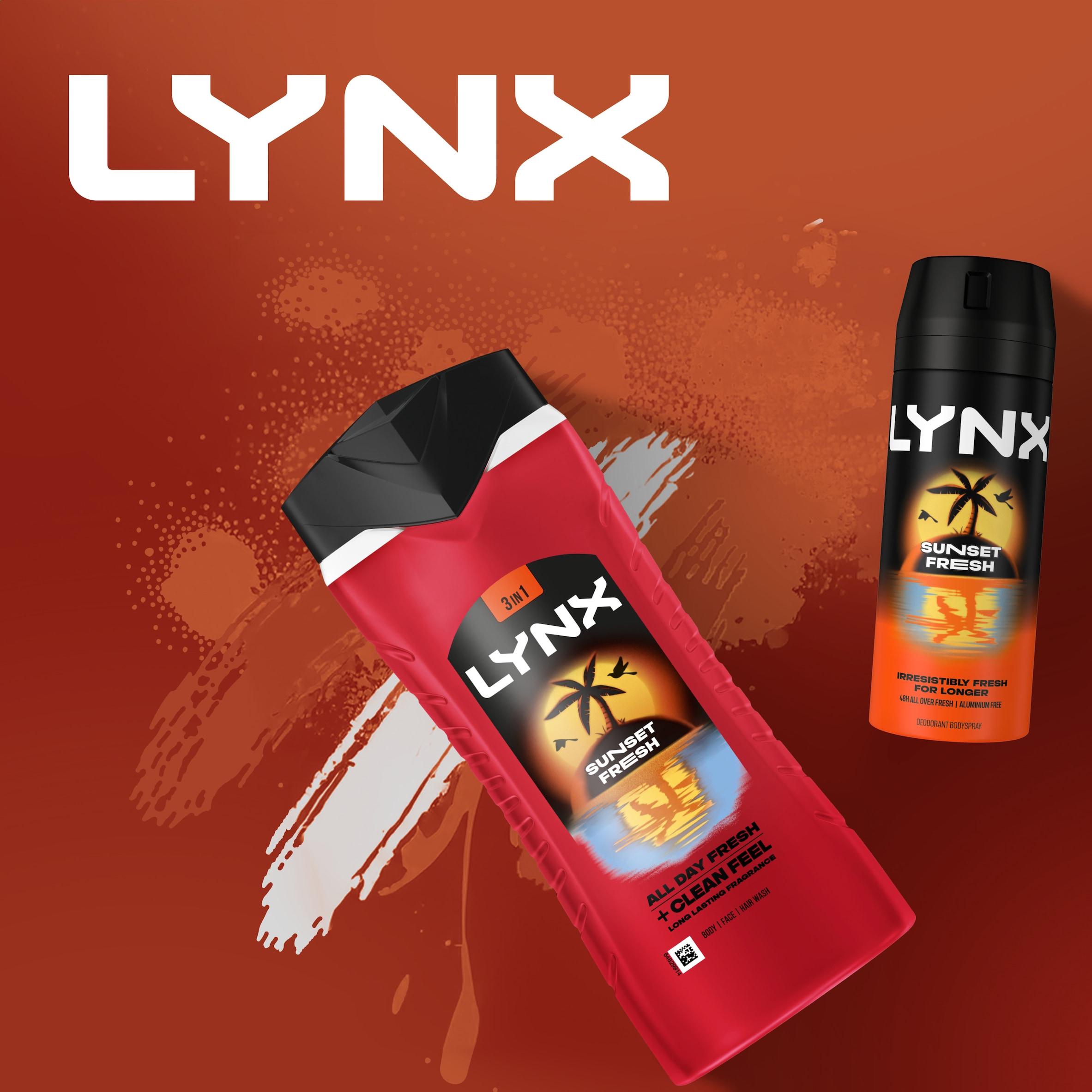 Lynx Sunset Fresh Shower Gel Body Wash for Men 225ml thumbnail 5