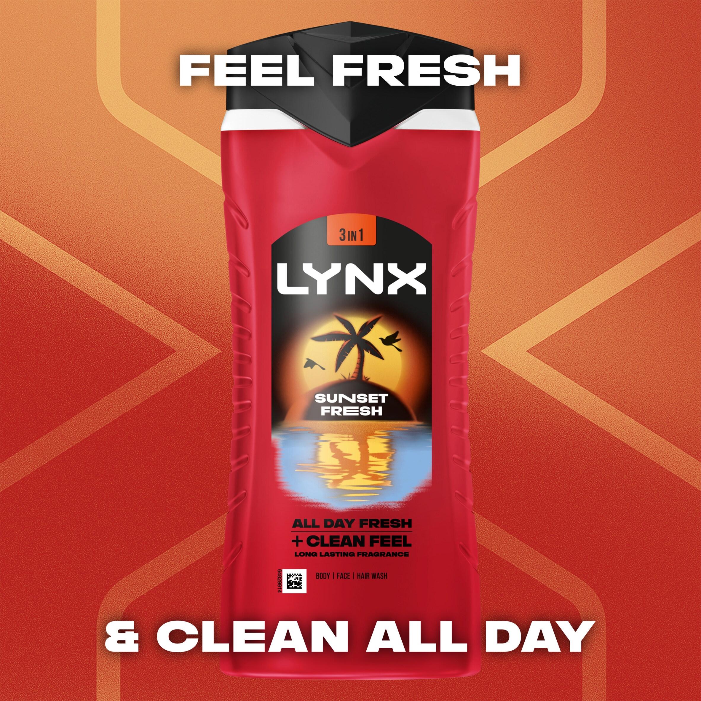Lynx Sunset Fresh Shower Gel Body Wash for Men 500ml thumbnail 2