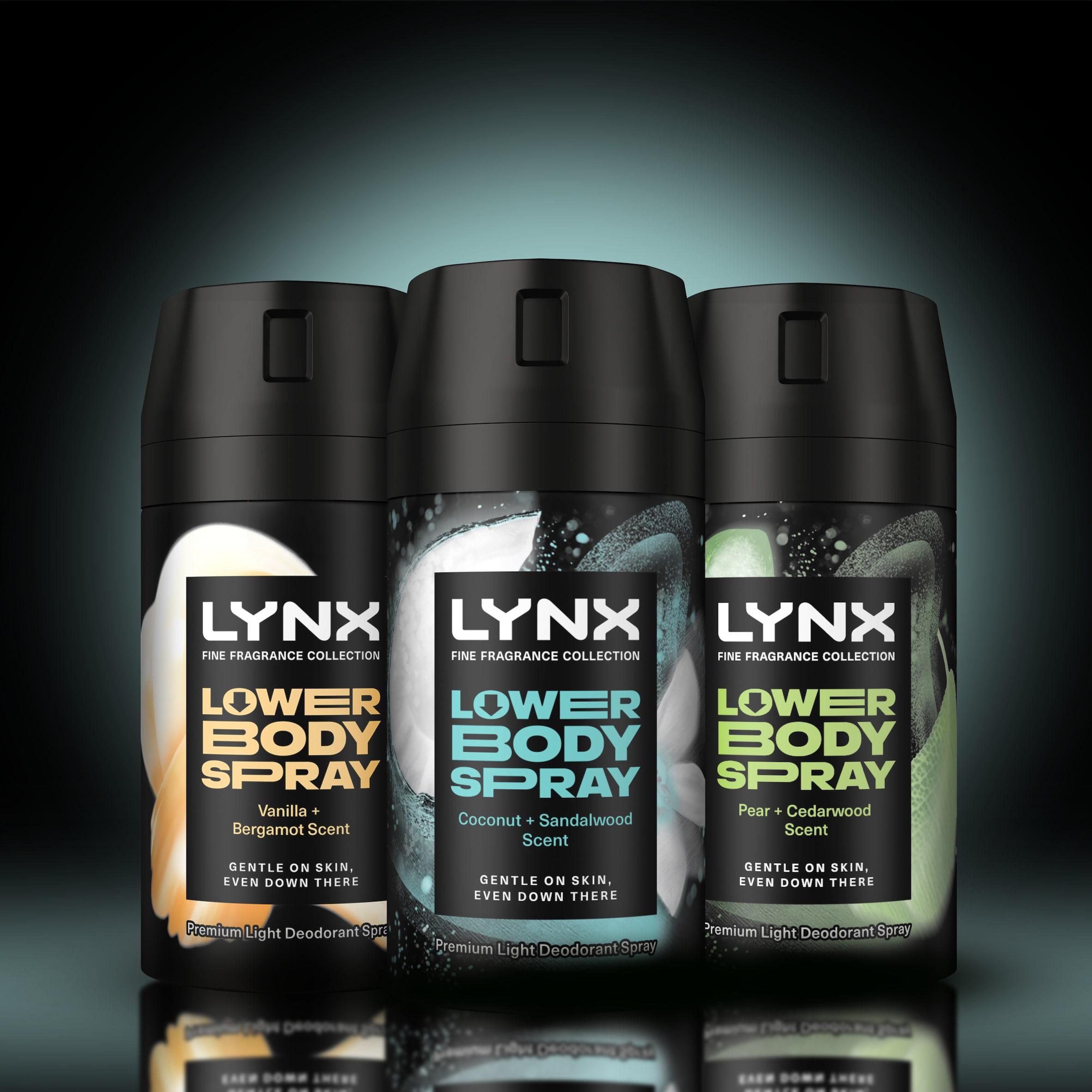 Lynx Coconut + Sandalwood 72hr Lower Body Spray Fine Fragrance Deodorant for Men 100ml thumbnail 4