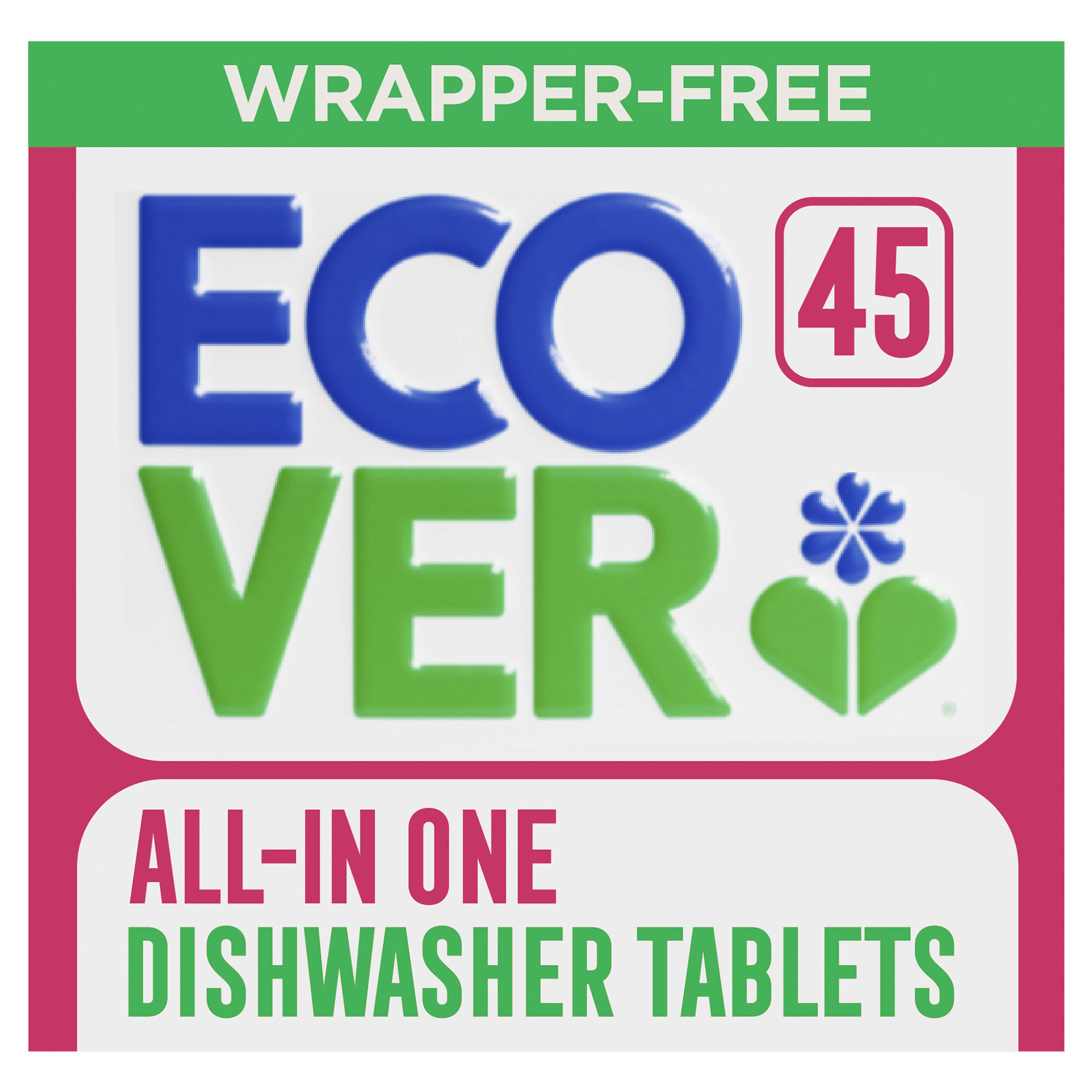 Ecover All in One Wrapper Free Dishwasher Tablets x45 0.78g