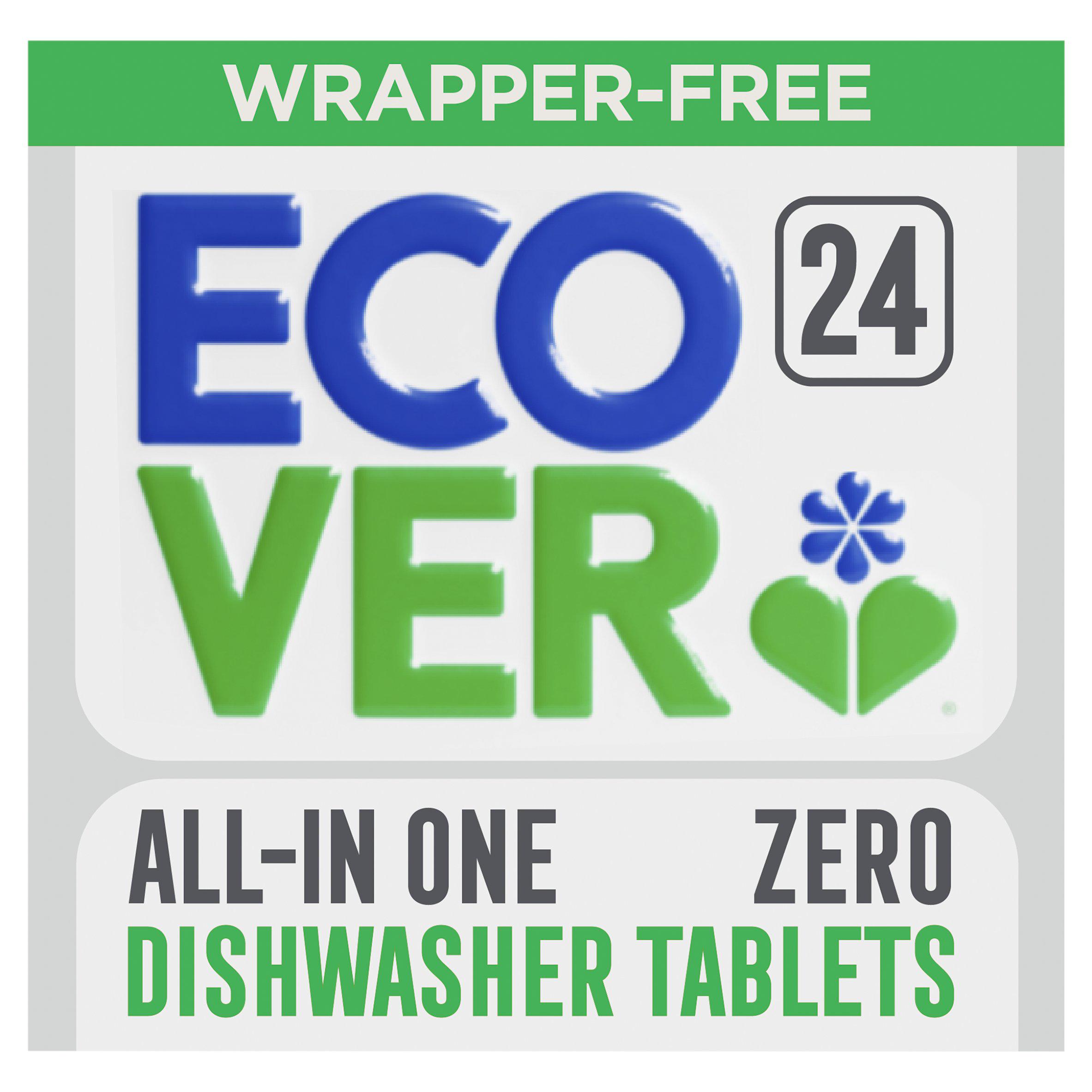 Ecover All in One Zero Wrapper Free Dishwasher Tablets x24 0.42kg