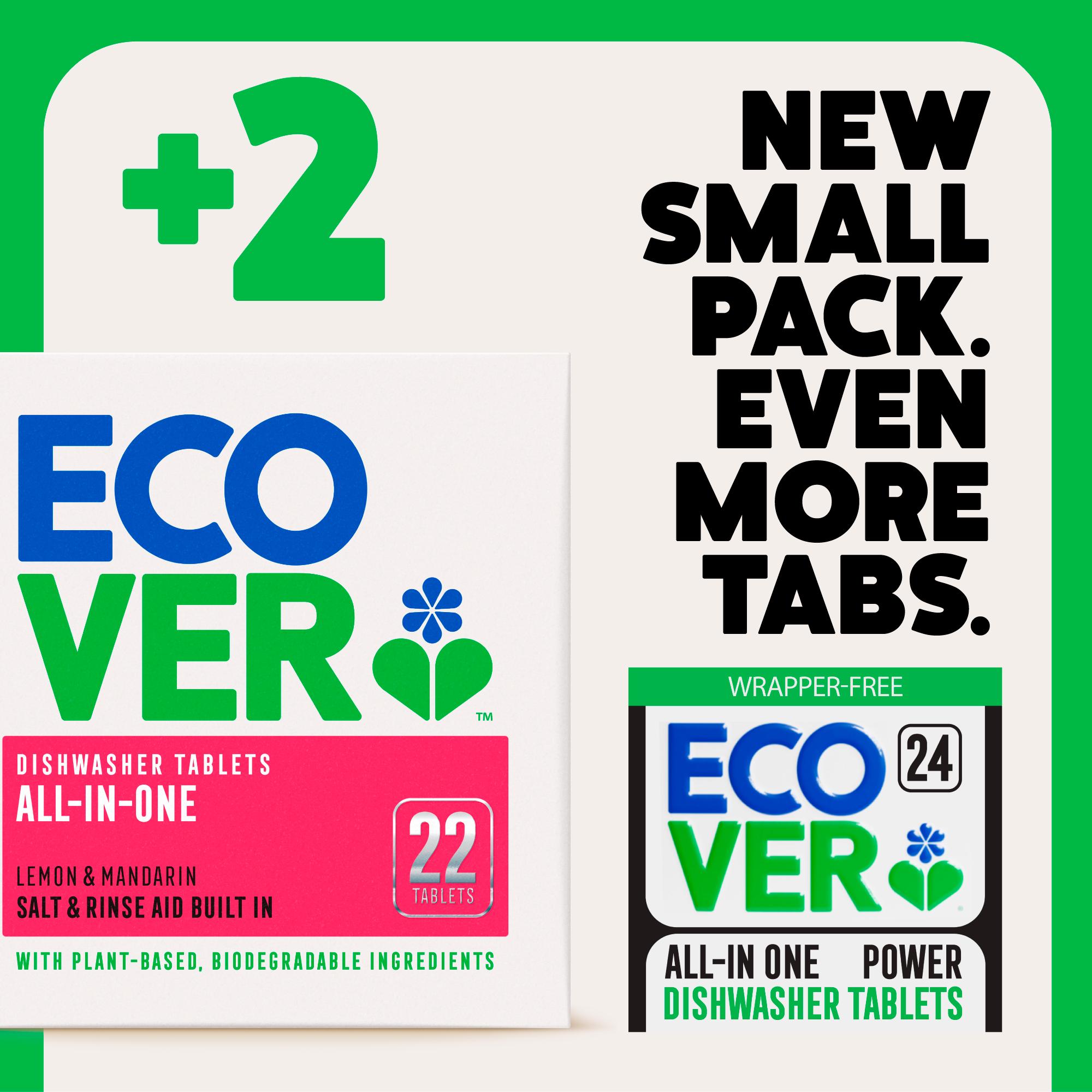 Ecover Wrapper Free All in One Power Dishwasher Tablets x24 0.42kg thumbnail 3