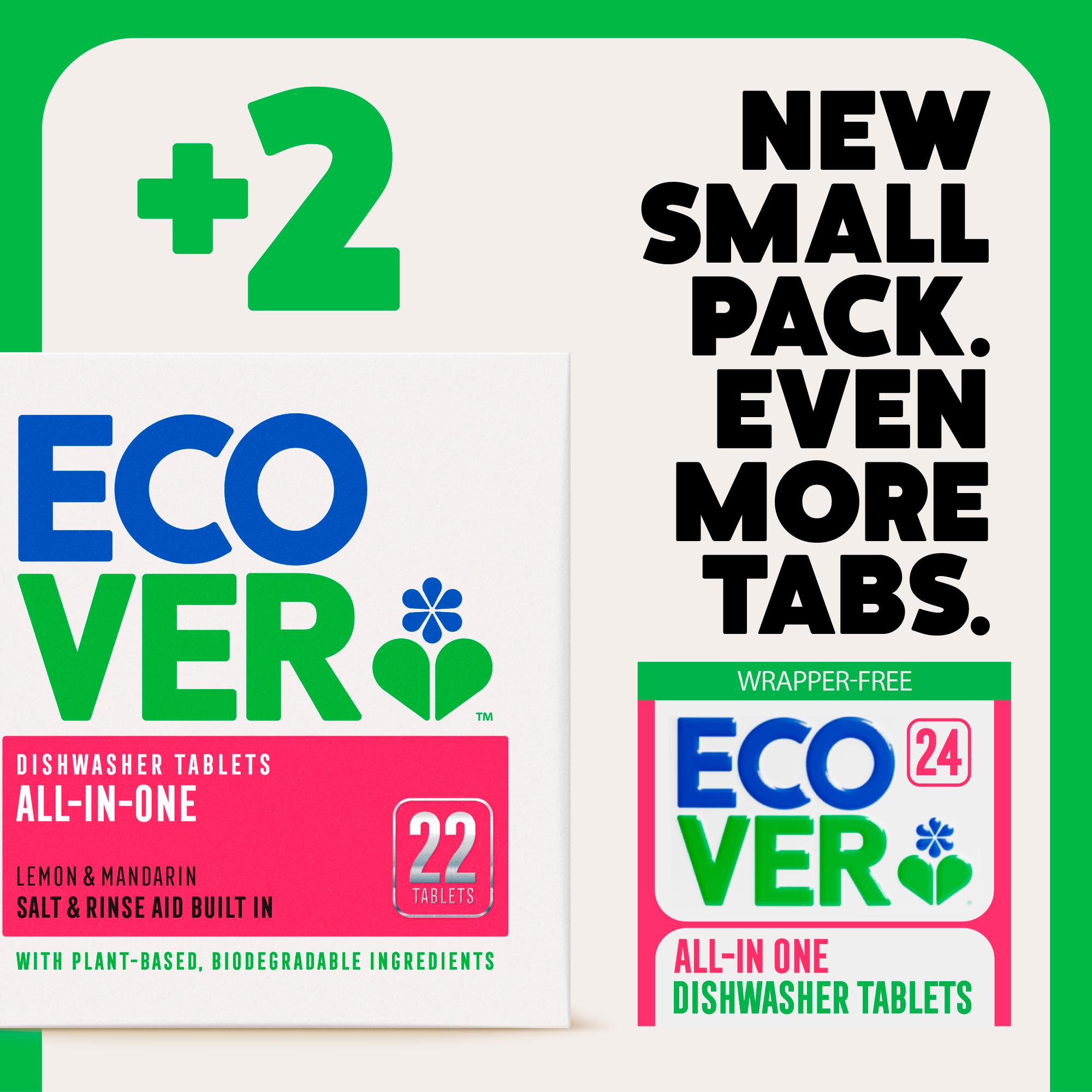 Ecover Wrapper Free All in One Dishwasher Tablets x24 0.42kg thumbnail 3