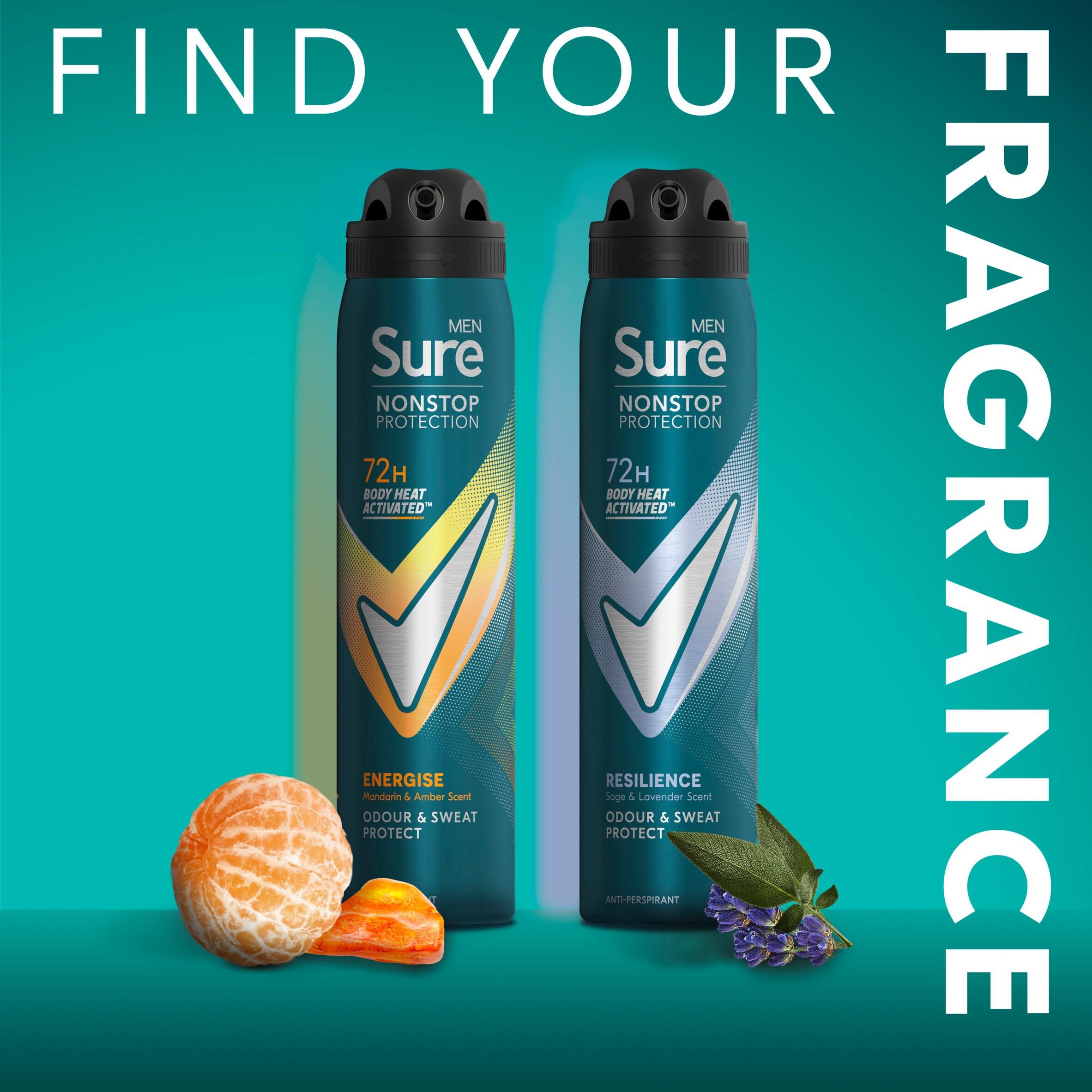 Sure Men Nonstop Protection Anti Perspirant Aerosol Deodorant Energise 250ml thumbnail 5