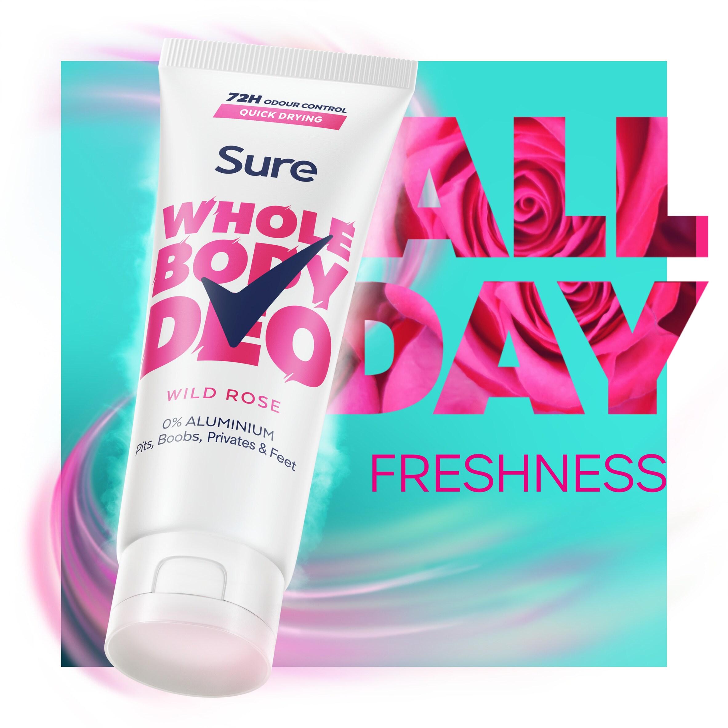 Sure Women Wild Rose Whole Body Deodorant Cream 72h Odour Control 75ml thumbnail 4