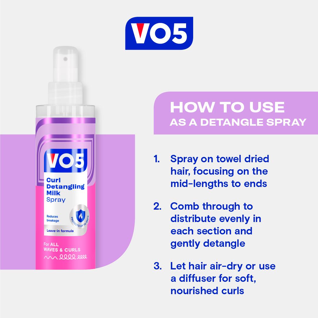 VO5 Curl Detangling Milk Spray 198g thumbnail 4