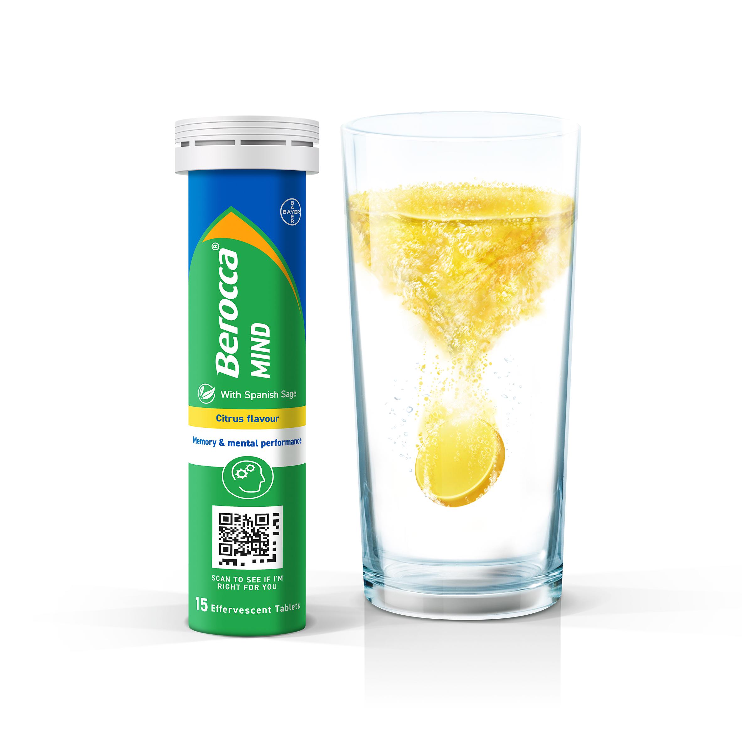 Berocca Mind Citrus Flavour Effervescent Tablets x15 thumbnail 2