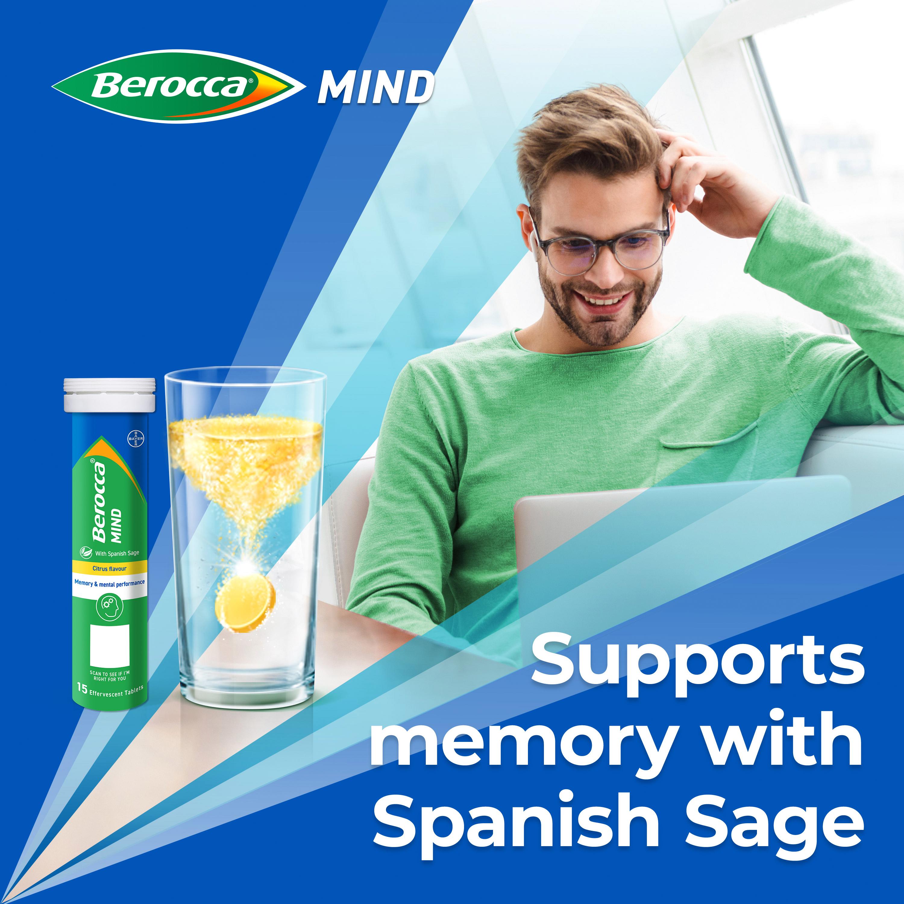 Berocca Mind Citrus Flavour Effervescent Tablets x15 thumbnail 4