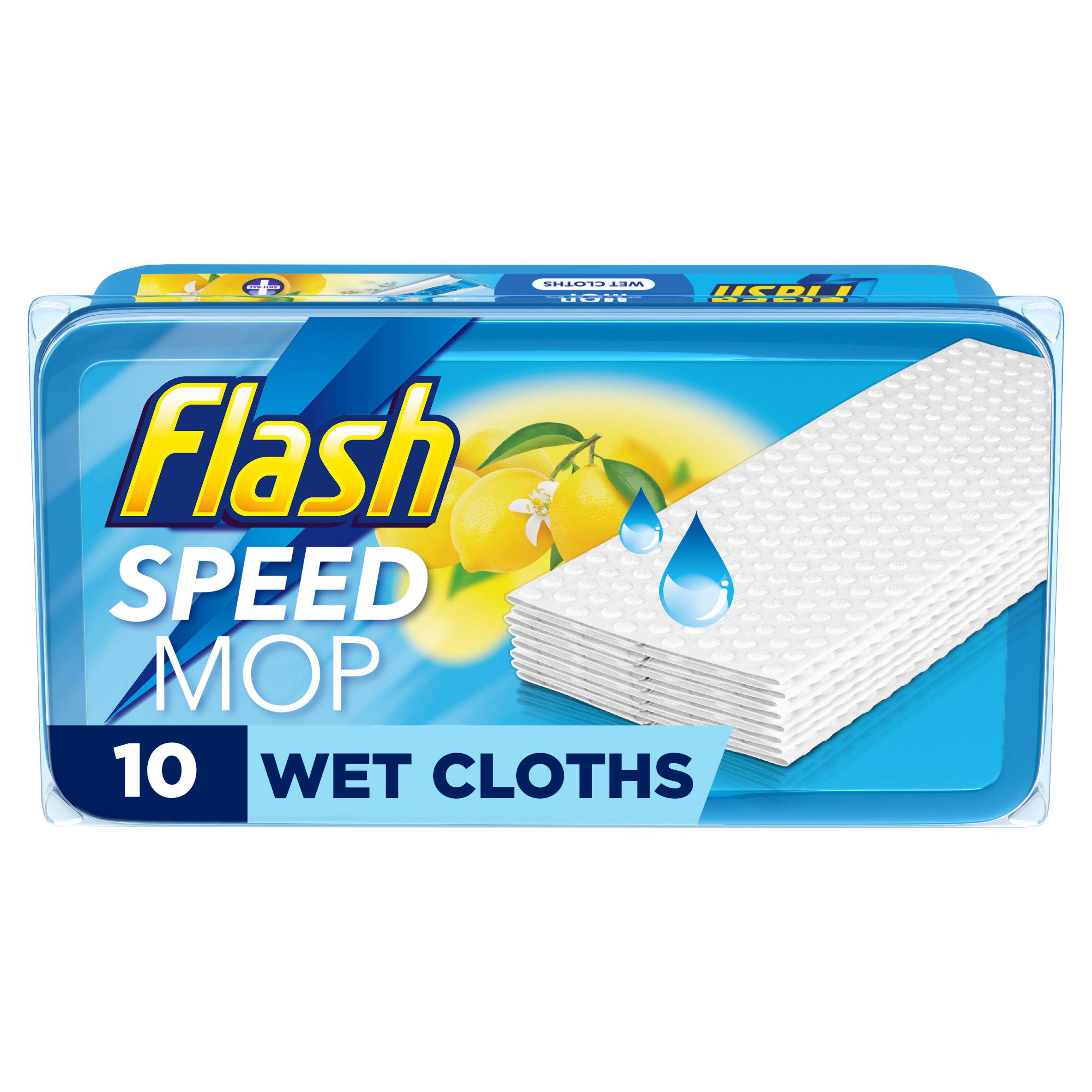 Flash Flash Speedmop Floor Cleanr Antibac Lemon Wet Floor Cleaning Wipes 10