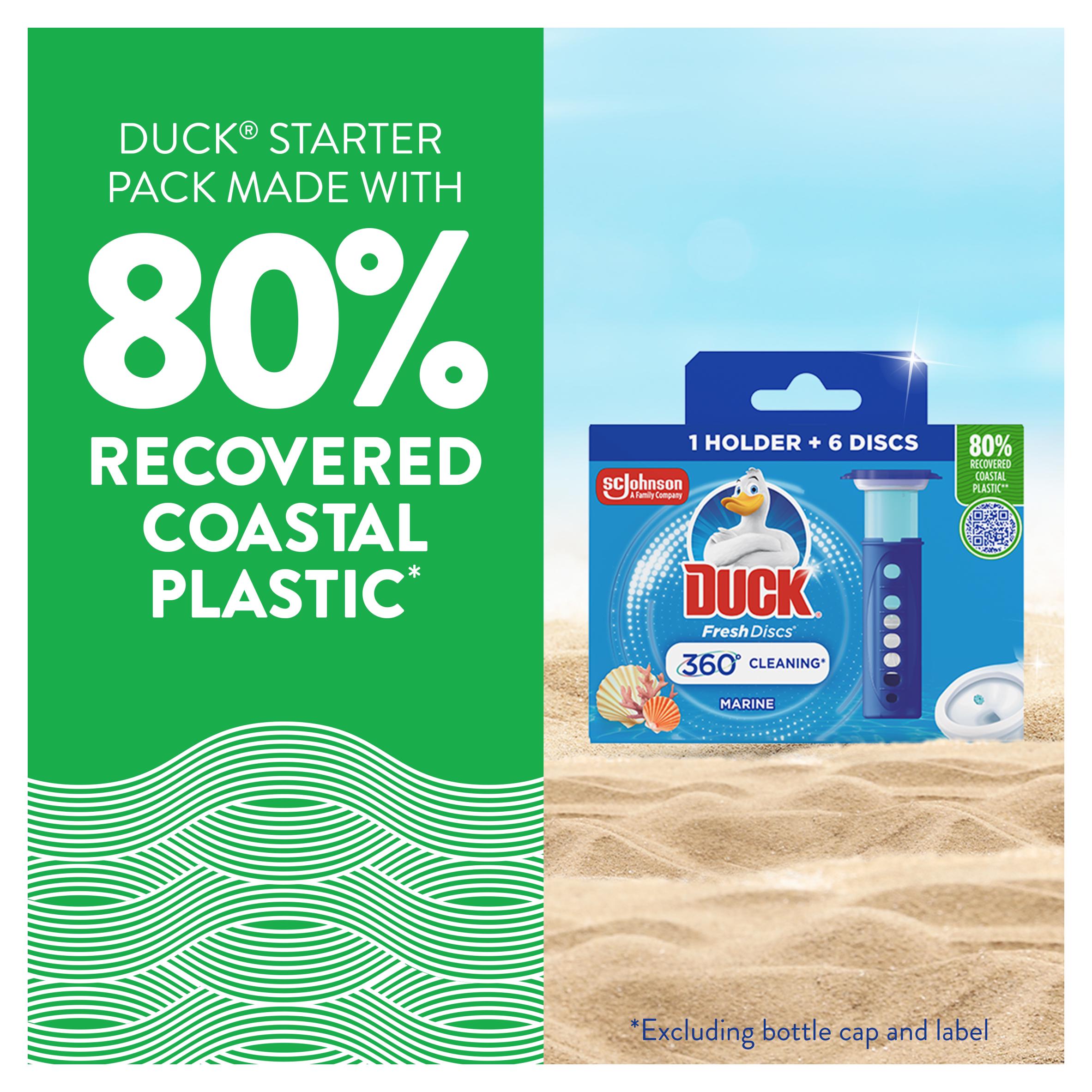 Duck Toilet Fresh Discs Toilet Cleaner Holder & Refill Marine 36ml thumbnail 5