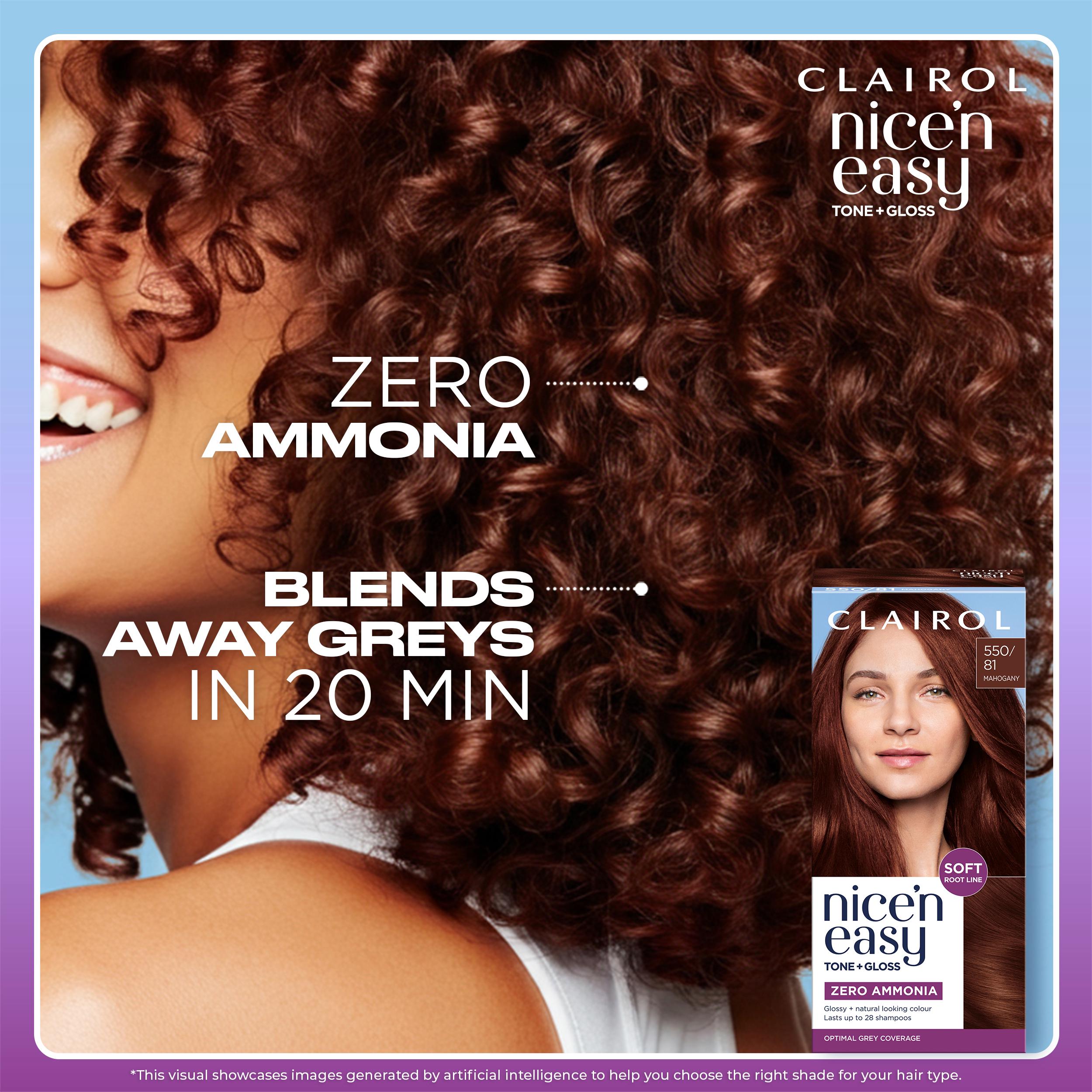 Clairol Nice'N Easy Tone+Gloss Mahogany 550/81 Semi Permanent Hair Dye thumbnail 6
