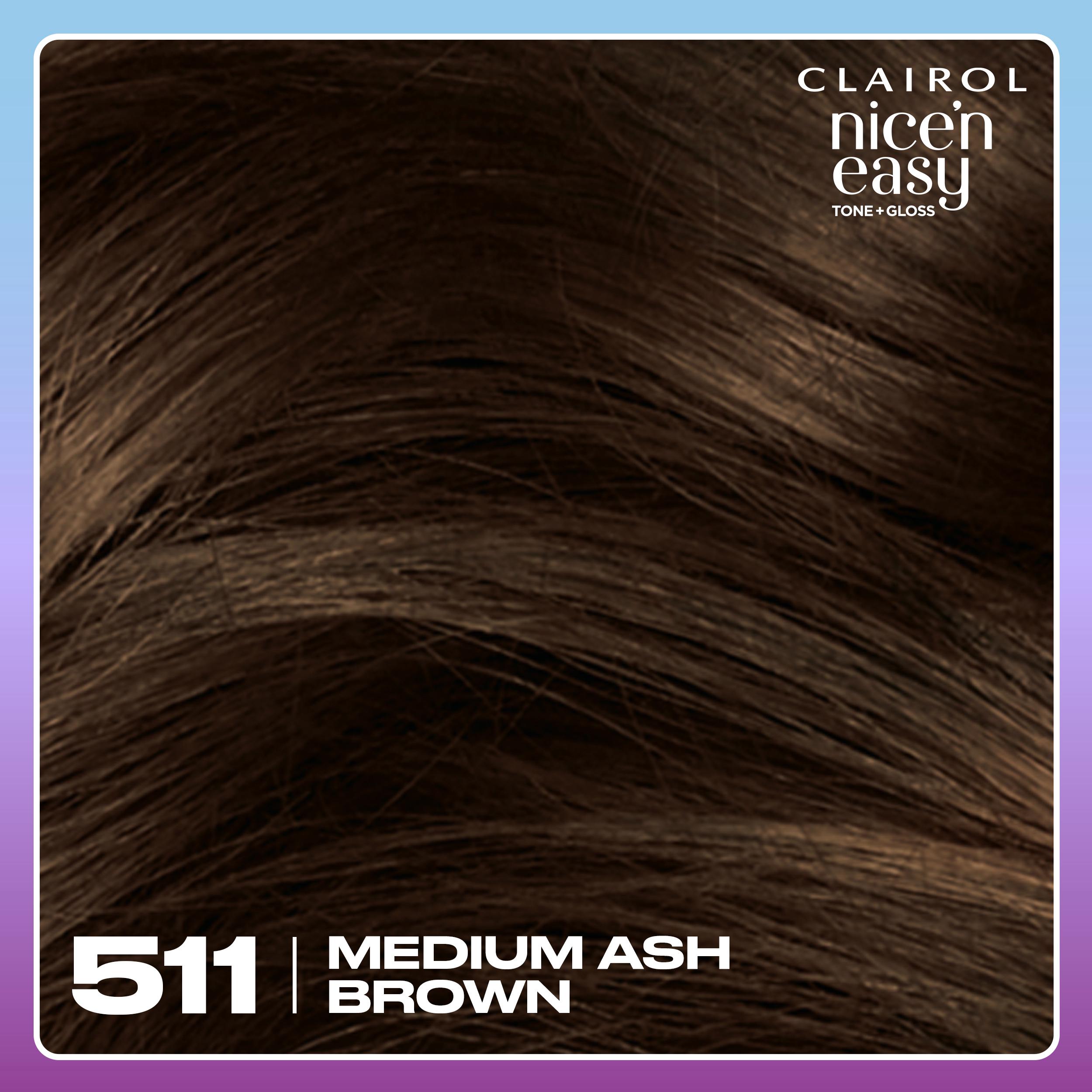 Clairol Nice'N Easy Tone+Gloss Medium Ash Brown 511/77 Semi Permanent Hair Dye thumbnail 4