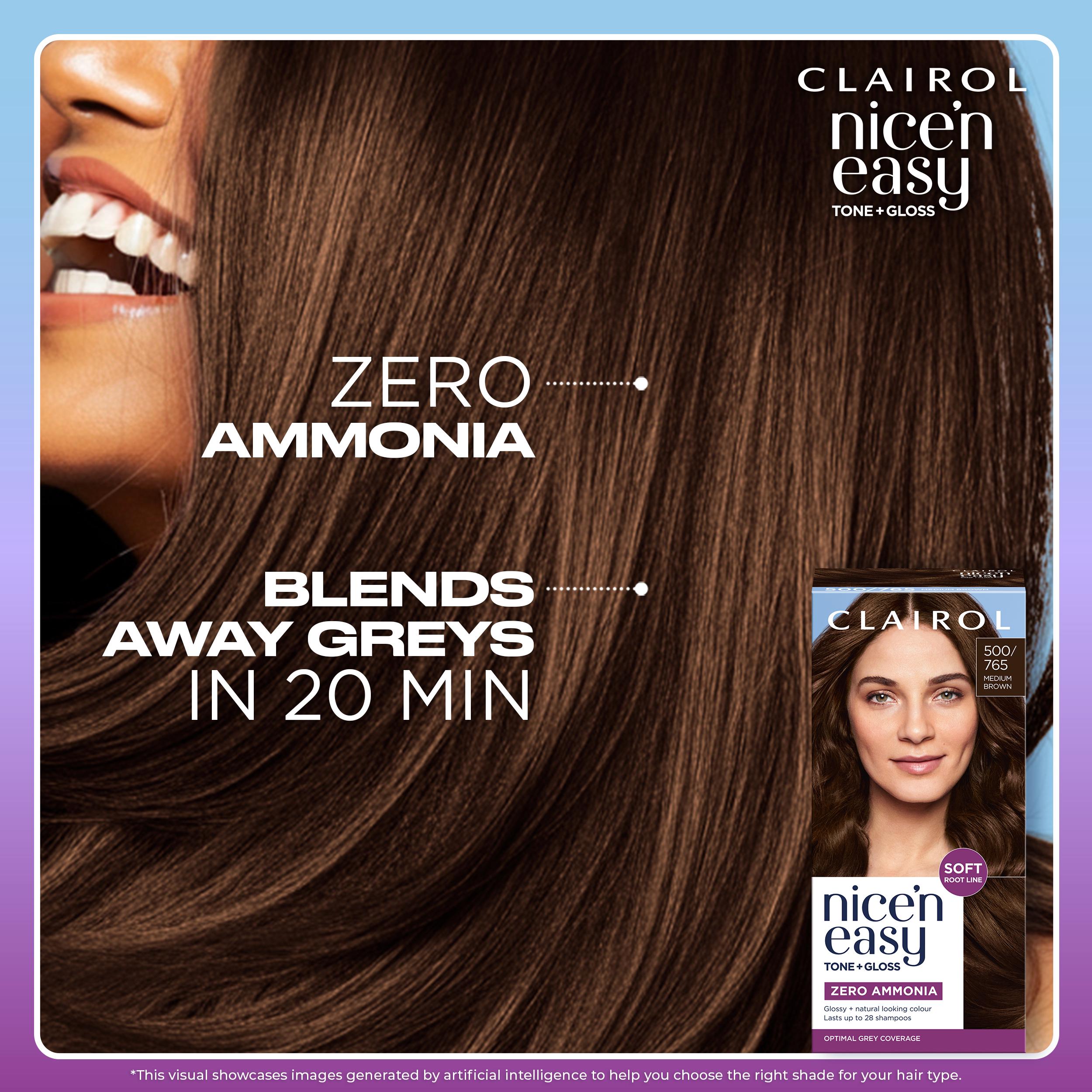 Clairol Nice'N Easy Tone+Gloss Light Ash Brown 611/75 Semi Permanent Hair Dye thumbnail 6