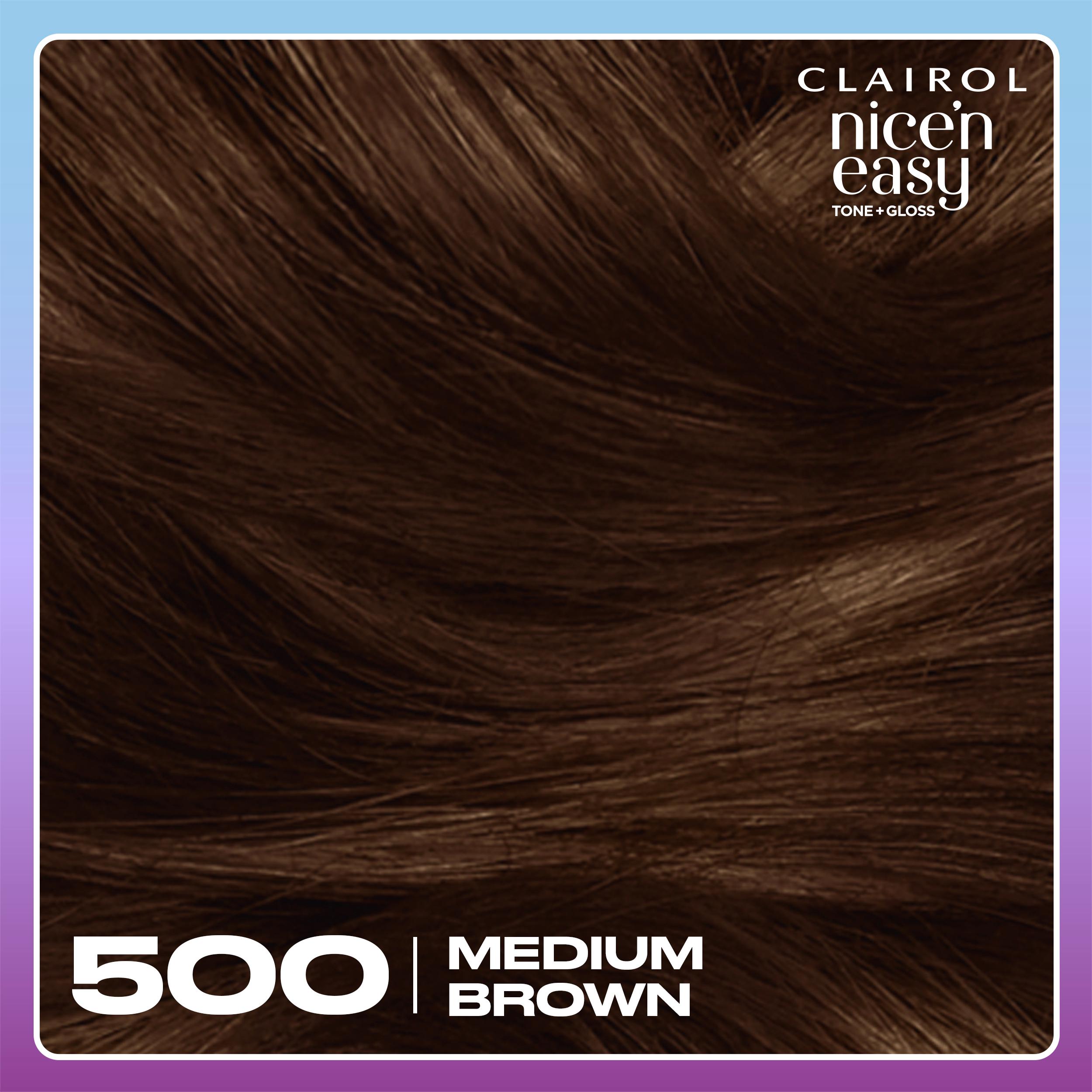 Clairol Nice'N Easy Tone+Gloss Medium Brown 500/765 Semi Permanent Hair Dye thumbnail 4