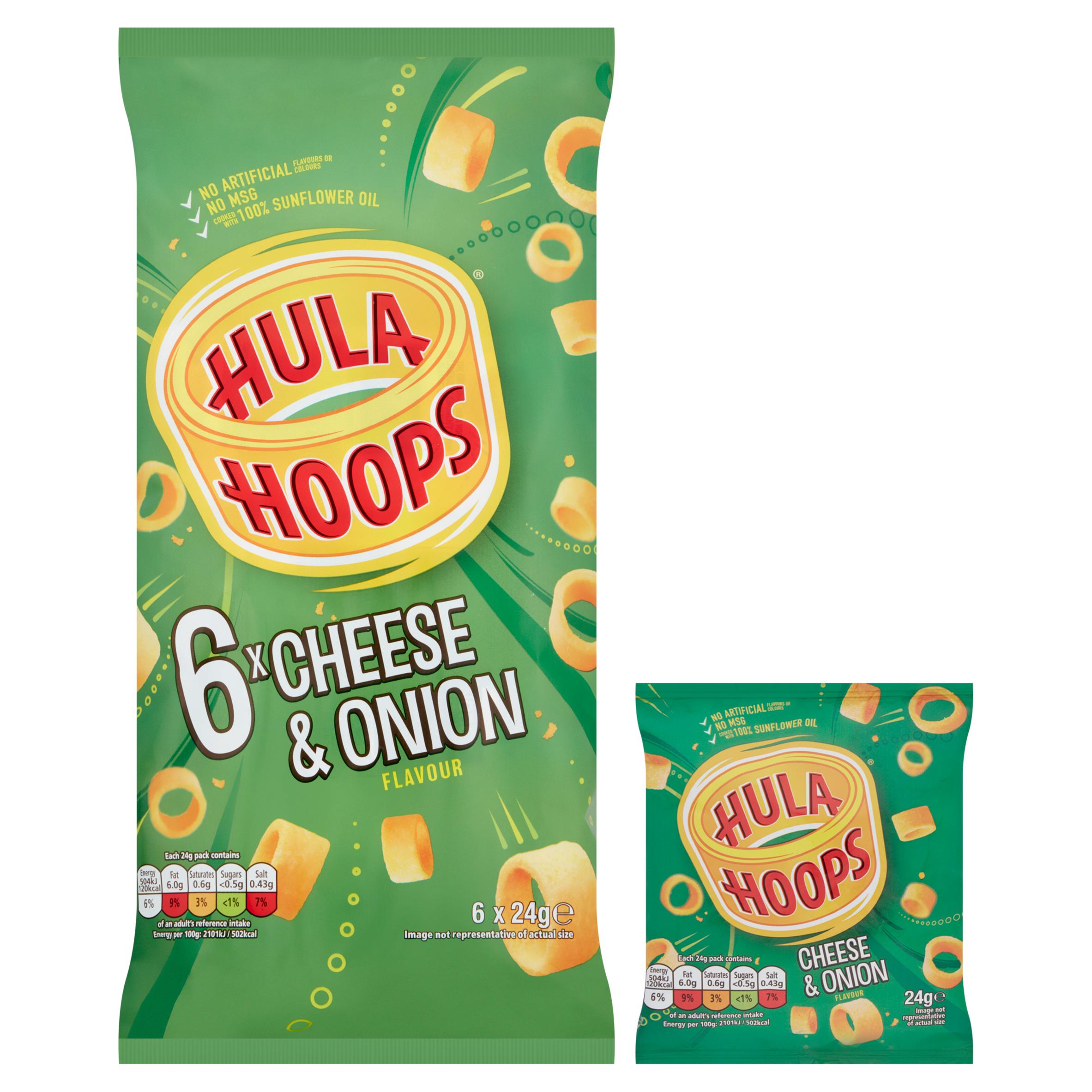 Hula Hoops Cheese & Onion Multipack Crisps x6 thumbnail 2