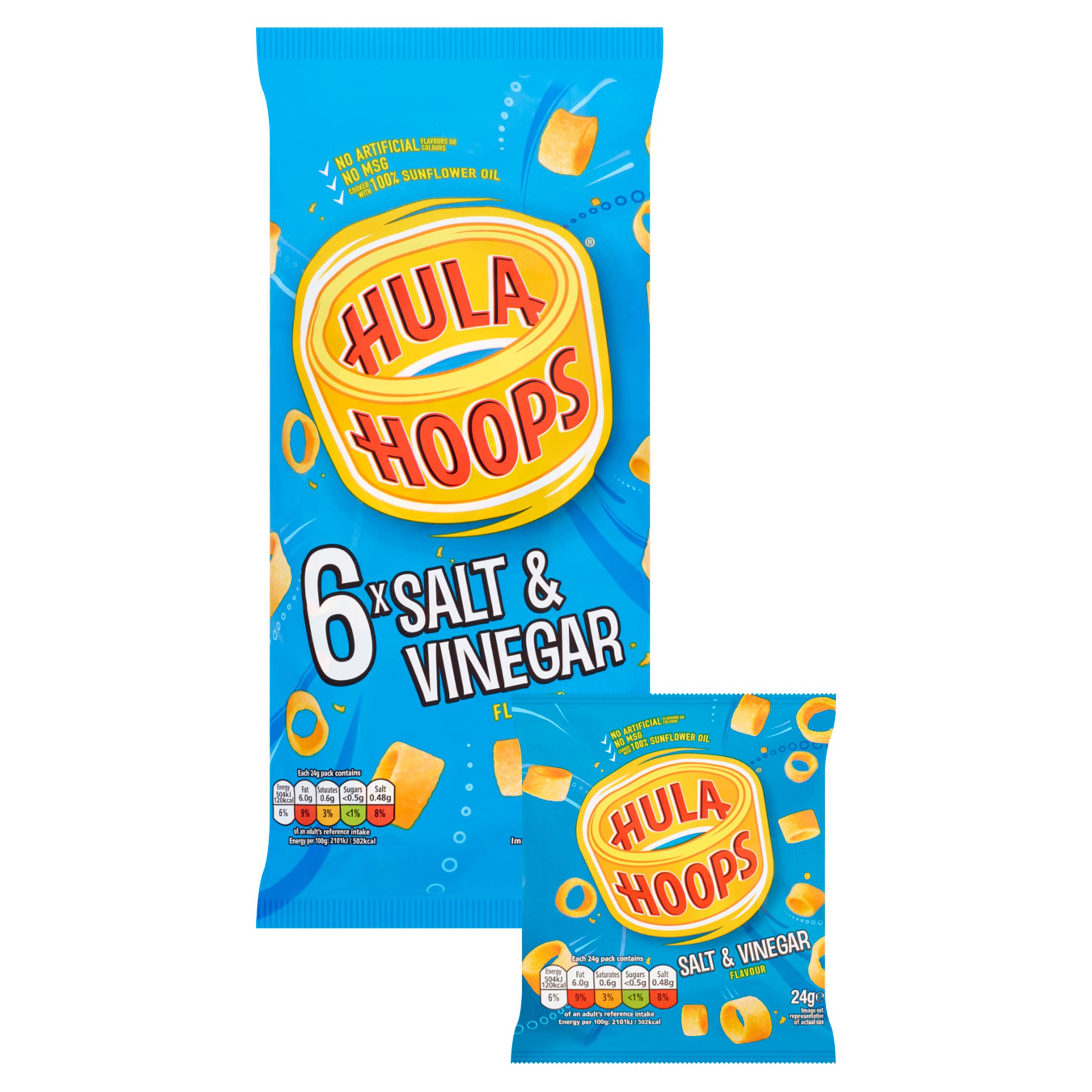 Hula Hoops Salt & Vinegar Multipack Crisps x6 thumbnail 2