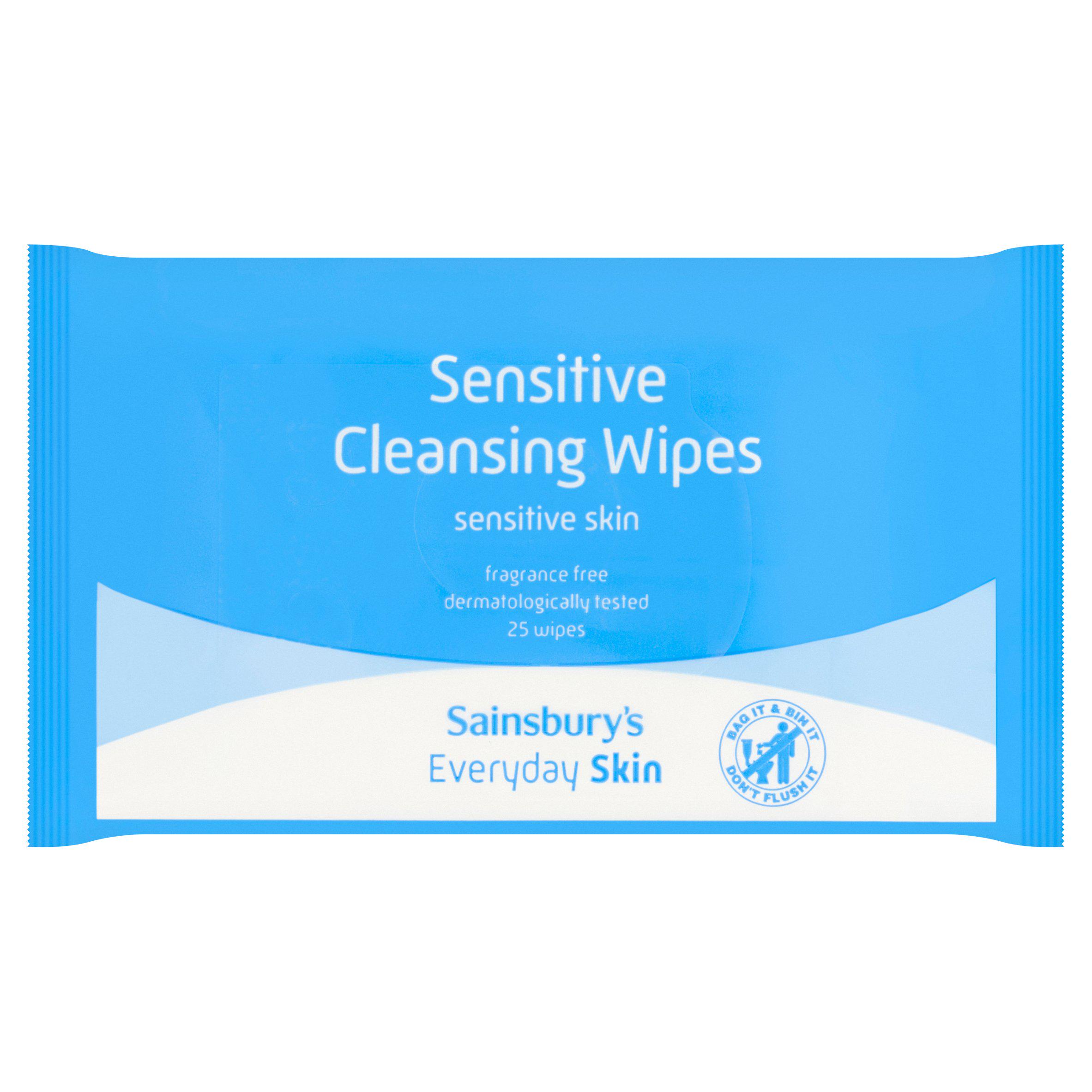 Sainsbury's Everyday Skin Sensitive Cleansing Wipes x25