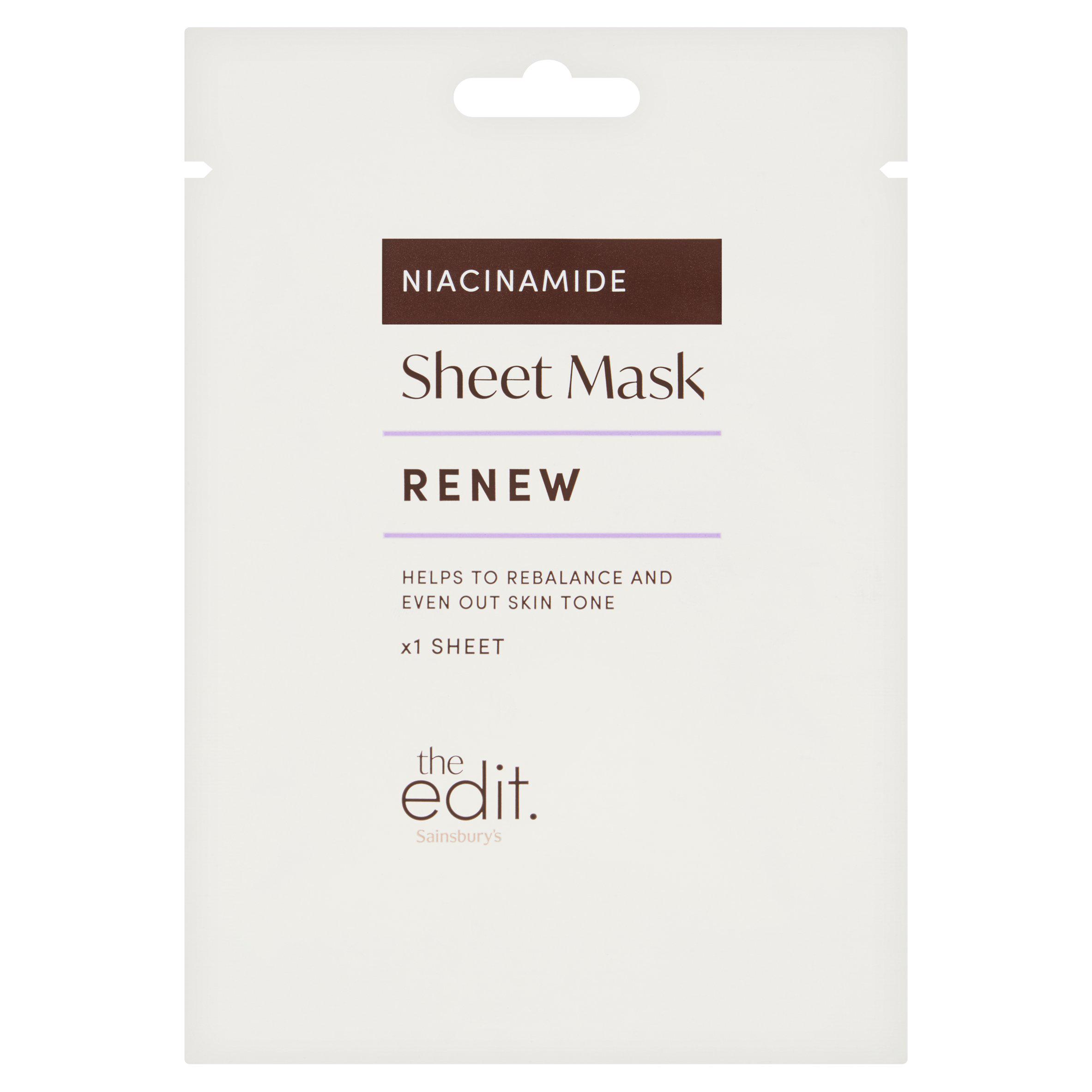 Sainsbury's the Edit Renew Niacinamide Sheet Mask