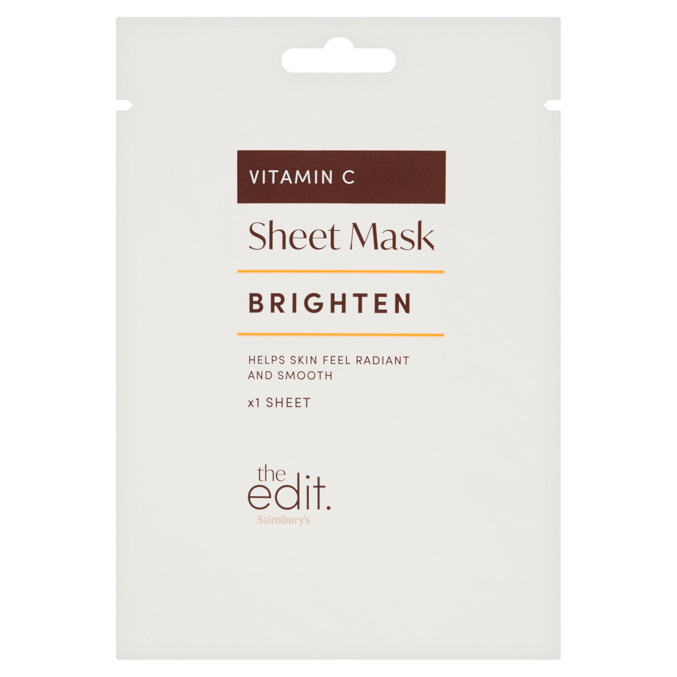 Sainsbury's the Edit Vitamin C Brighten Sheet Mask