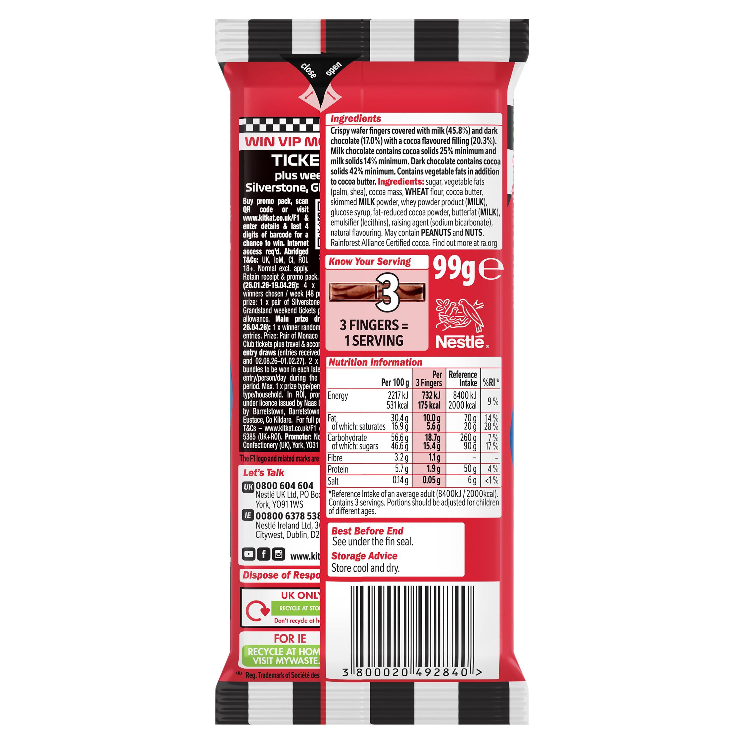 KitKat Double Chocolate Sharing Bar 99g thumbnail 2